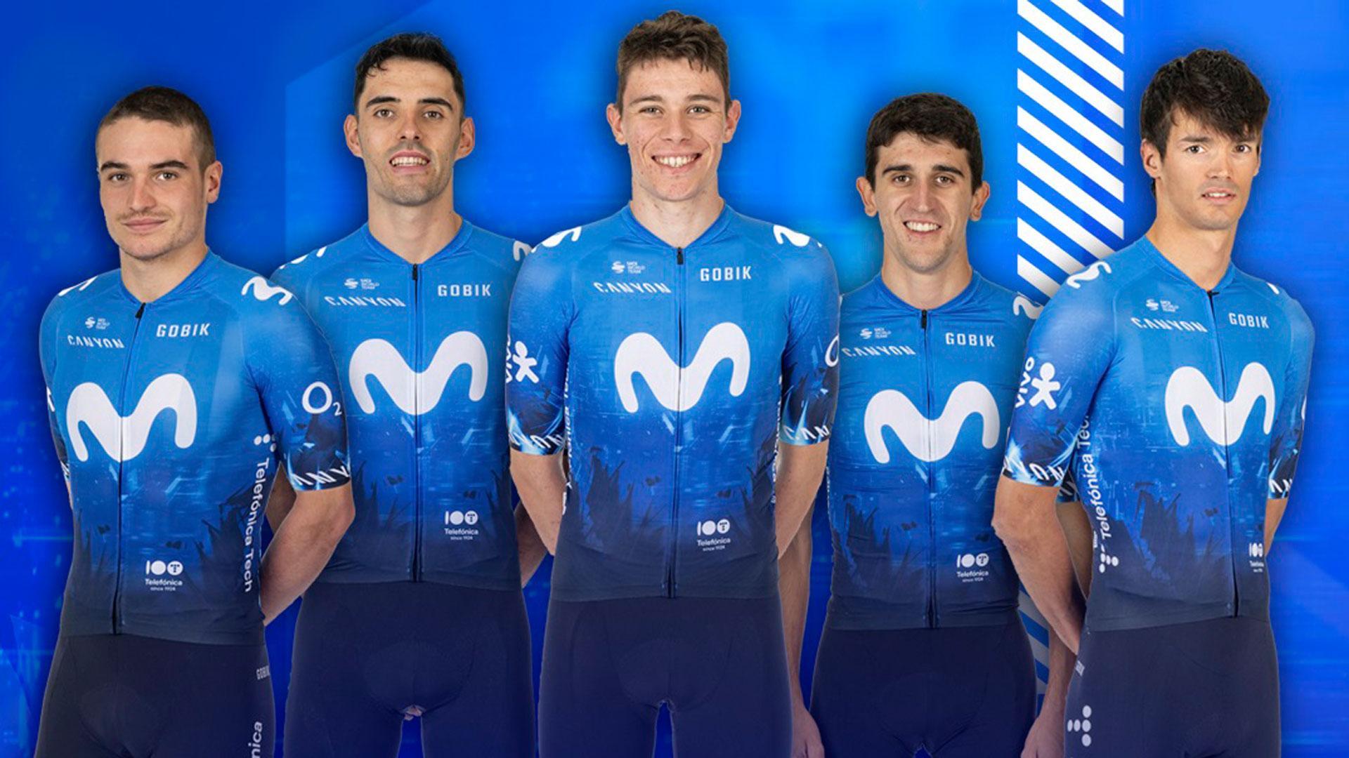 Los ciclistas de Movistar Carlos Canal, Jon Barrenetxea, Iván Romeo, Pelayo Sánchez y Javier Romo han renovado sus contratos hasta 2028
