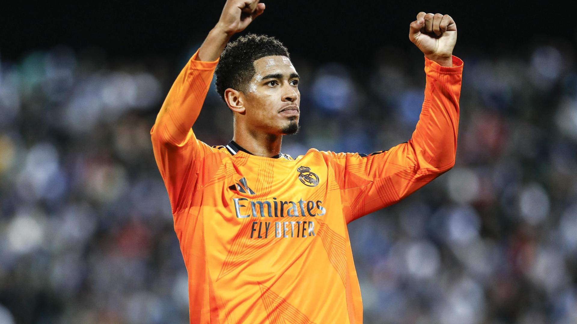 Jude Bellingham del Real Madrid celebra un gol durante la Liga española