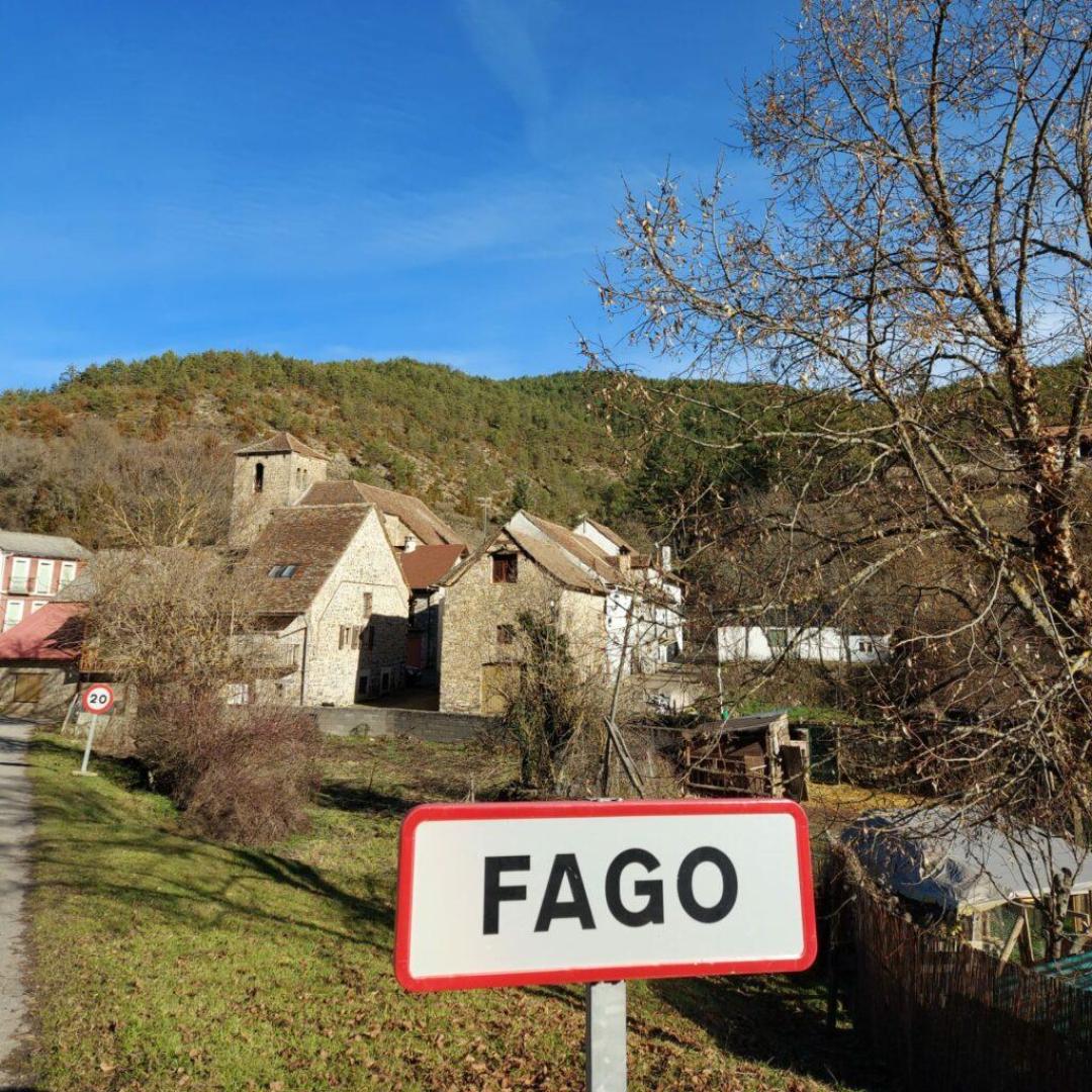 La entrada a Fago, en la provincia de Huesca