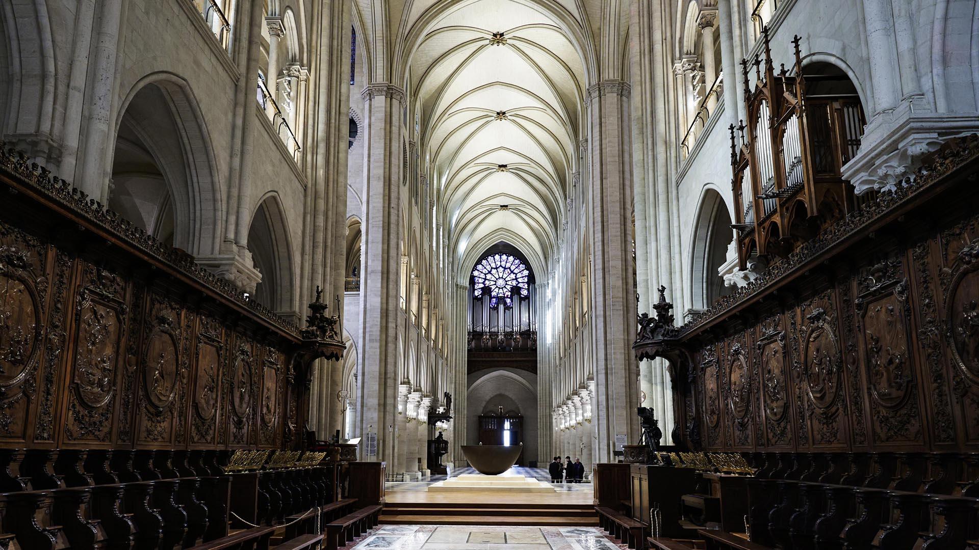 Notre Dame, tras las obras de reconstrucción después del incendio de 2019.