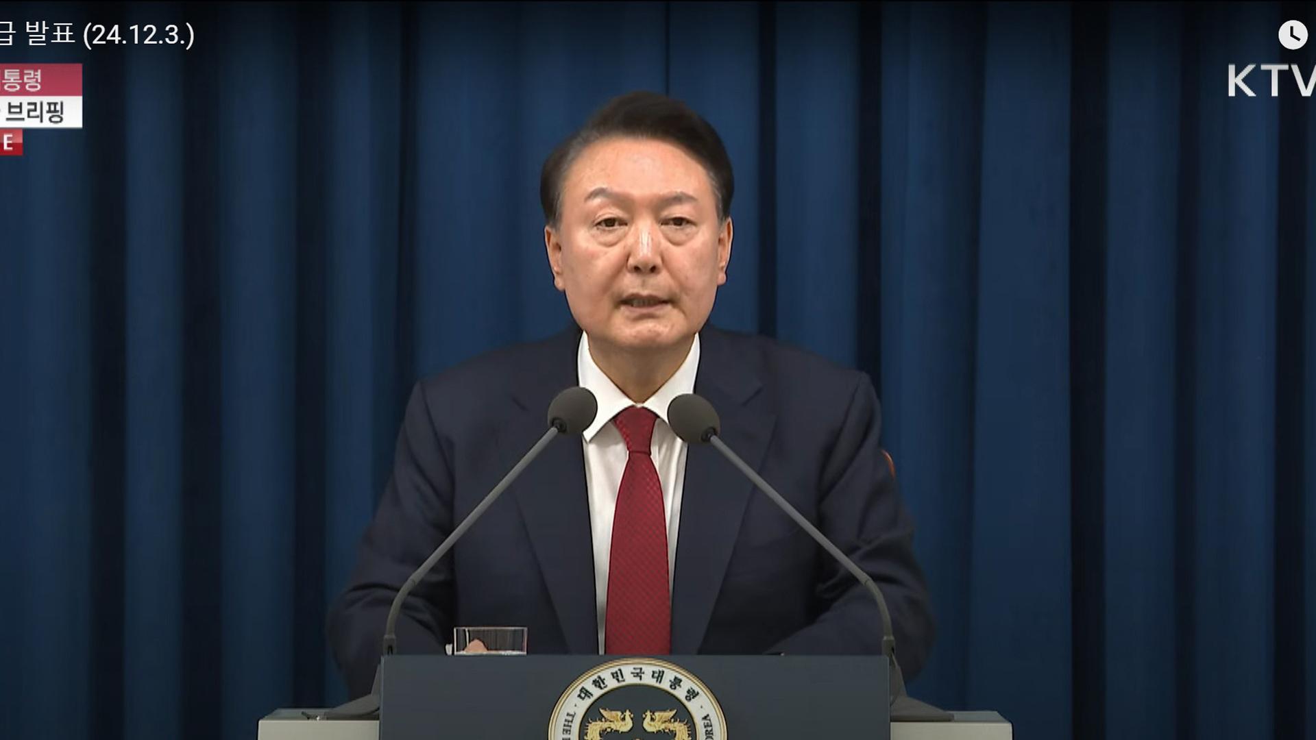 El presidente de Corea del Sur, Yoon Suk Yeol