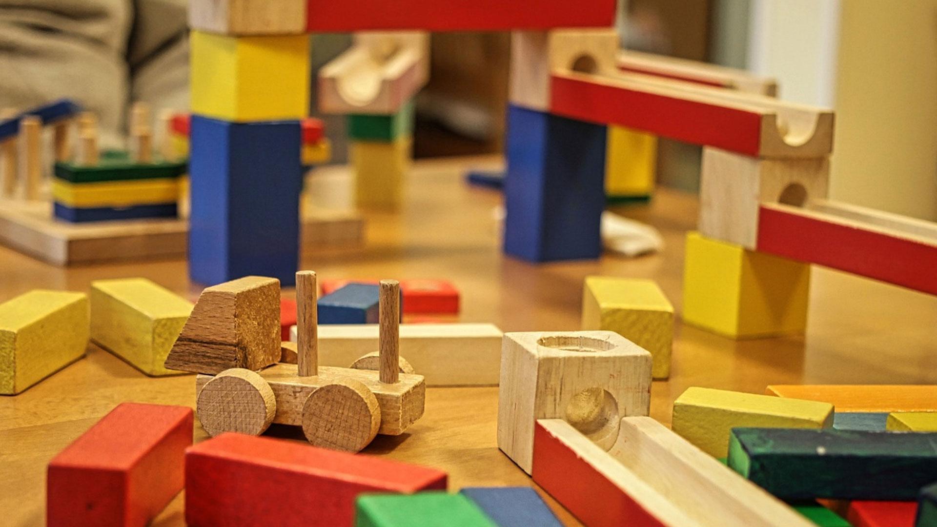 Juego de construcción de madera