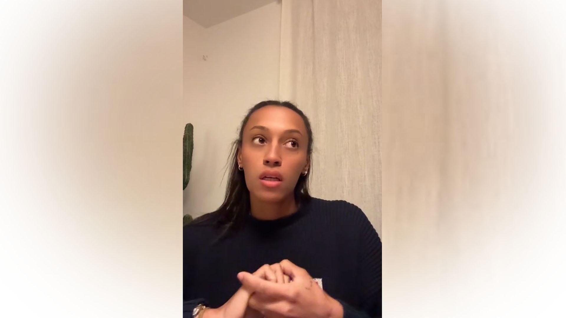 Ana Peleteiro, en una imagen del vídeo que ha publicado en TikTok