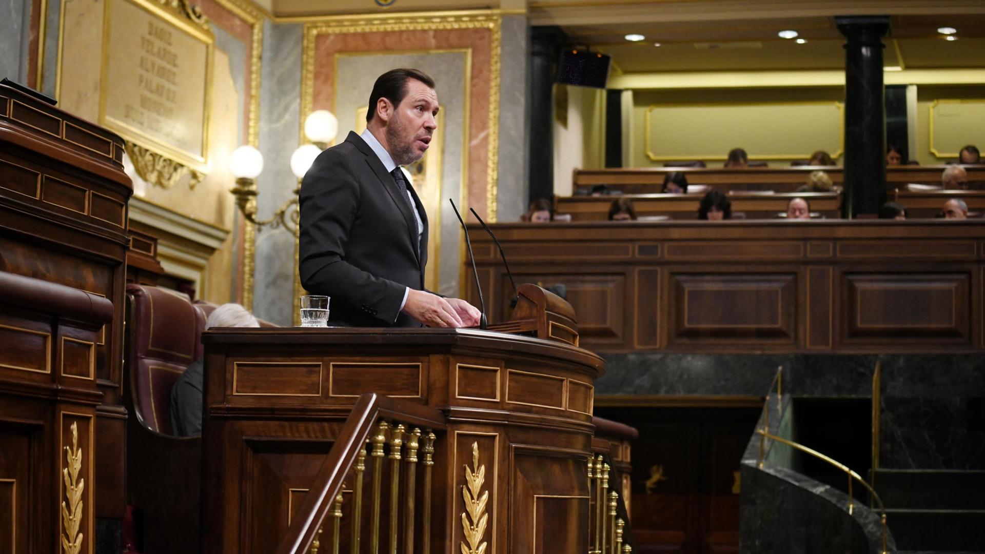 El ministro Óscar Puente, este miércoles en el Congreso
