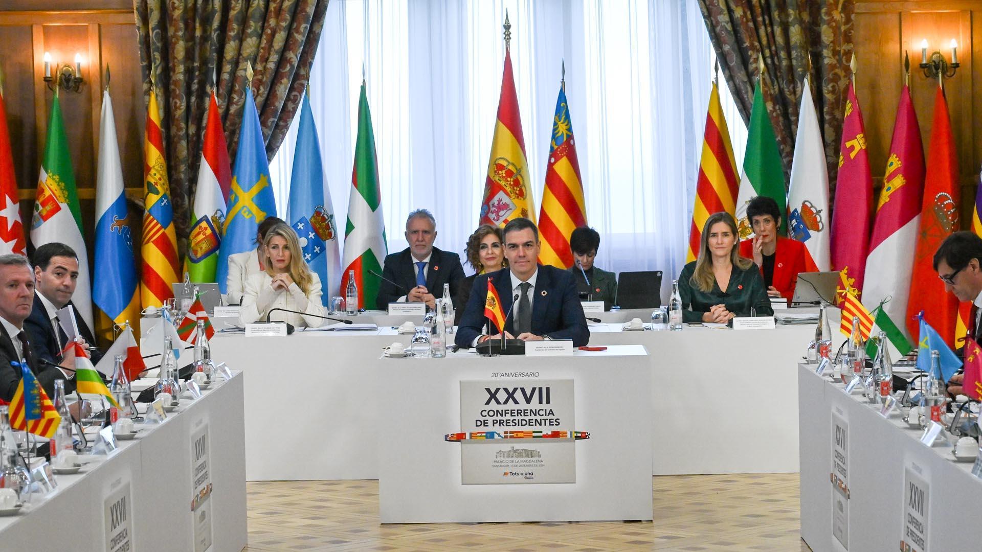 Celebración de la XXVII Conferencia de Presidentes el 13 de diciembre en Santander
