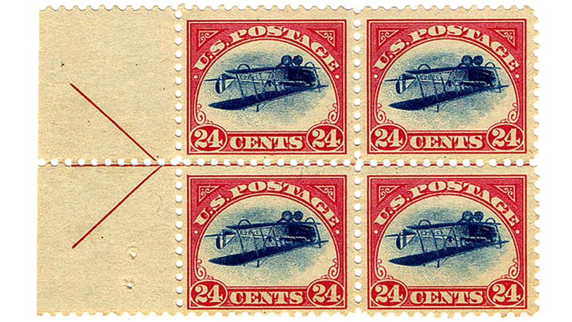 El Inverted Jenny muestra un avión Curtis JN-4 bojabajo por error