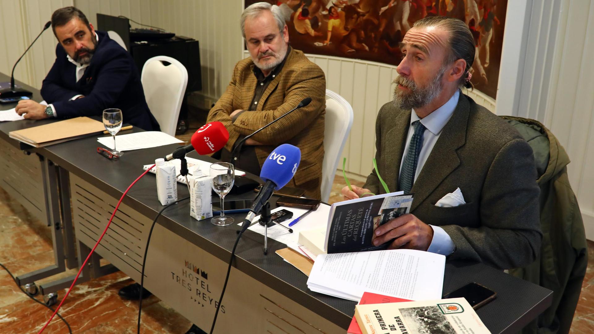 De izquierda a derecha, Leandro Falco, Telmo Aldaz e Ismael de la Barba