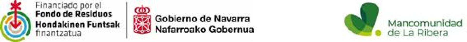 Logos de Gobierno de Navarra, Fondo de Residuos y Mancomunidad de la Ribera