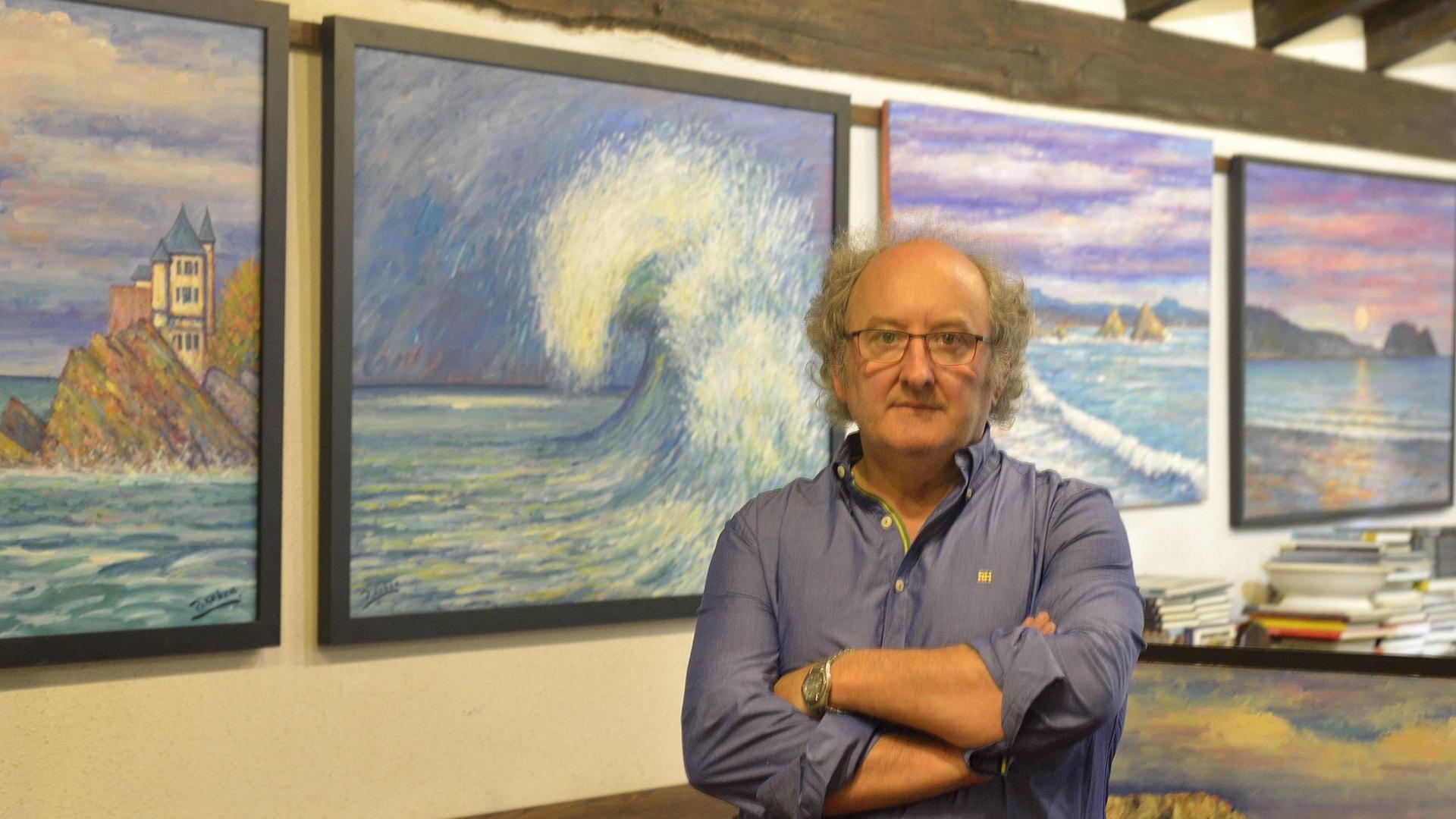 El pintor lesakarra Juan Carlos Pikabea