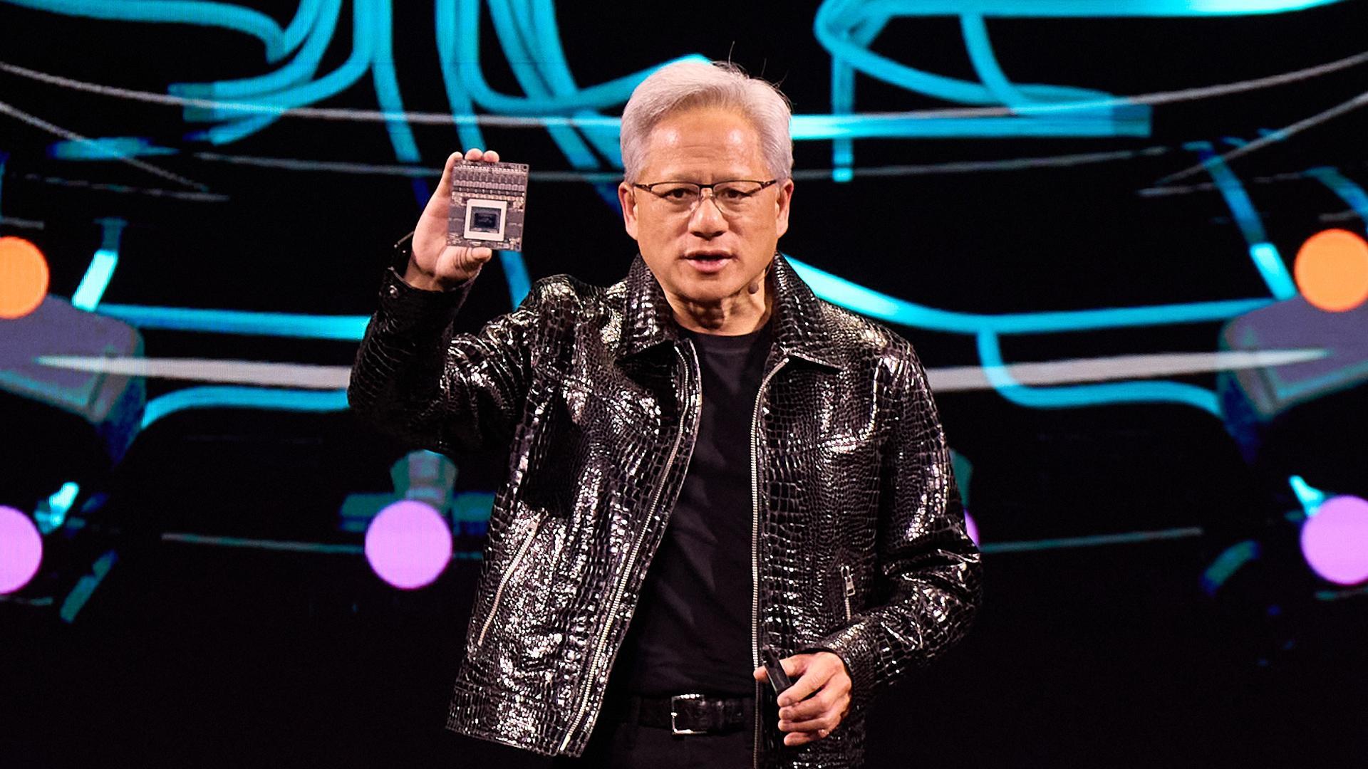El director ejecutivo de Nvidia, Jensen Huang, durante la presentación