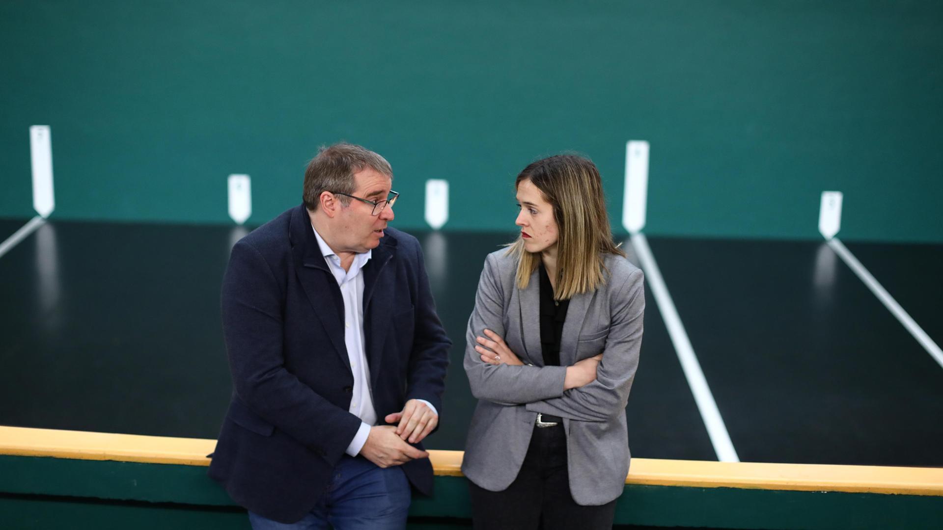 Javier Conde y Andrea Lusarreta este miércoles en el Labrit