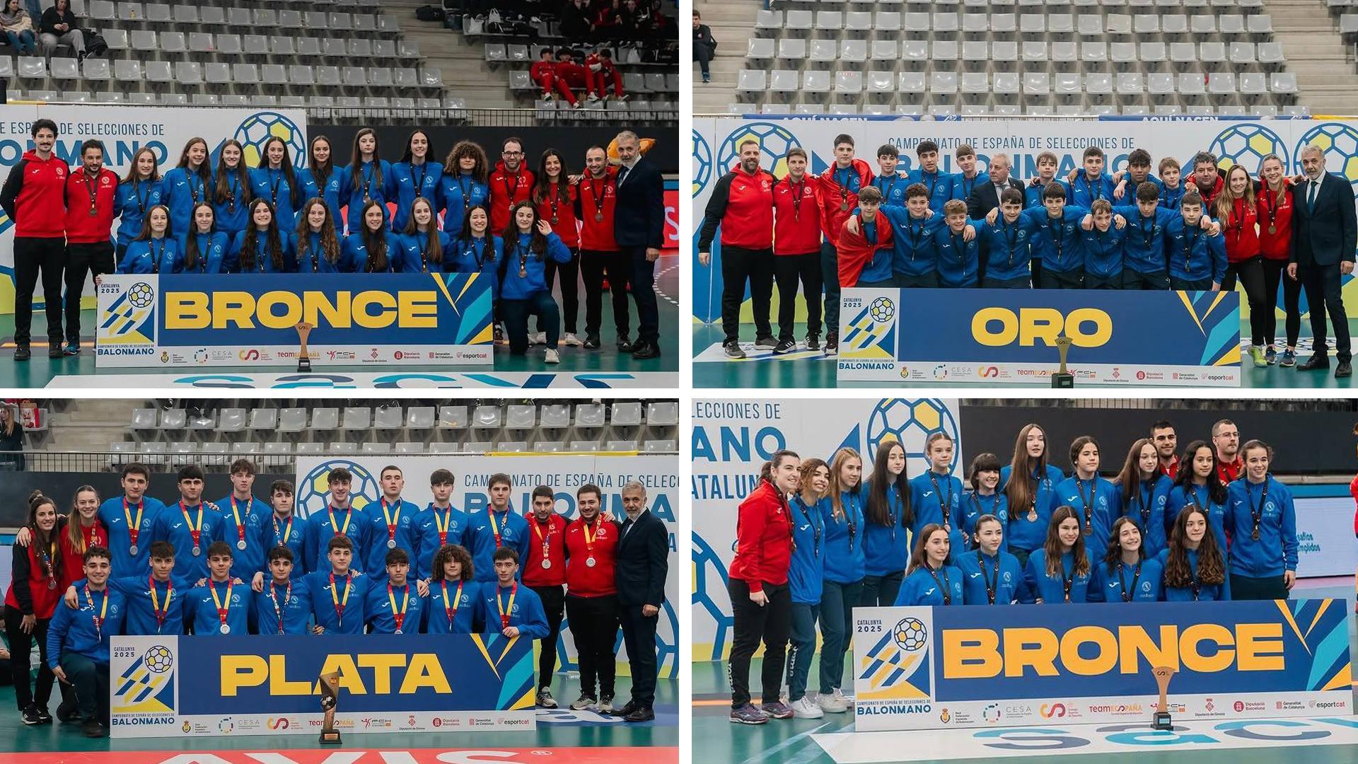 Selecciones navarras cadete femenina, infantiles masculinos, juveniles masculinos e infantiles femeninos
