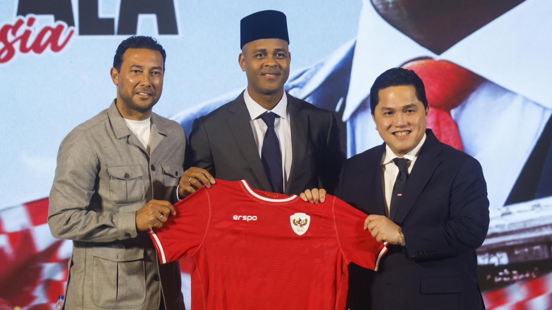 Patrick Kluivert, en su presentación este domingo como nuevo seleccionador de Indonesia
