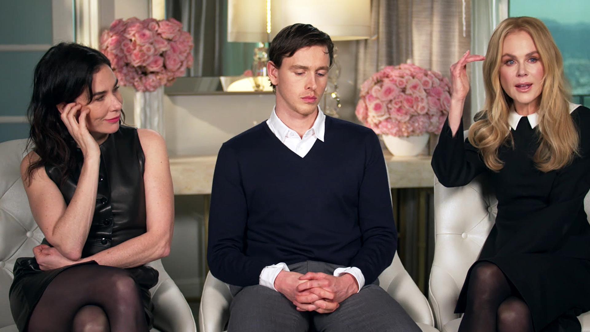 De izda. a dcha., Halina Reijn , Harris Dickinson y Nicole Kidman durante la presentación de 'Babygirl' /