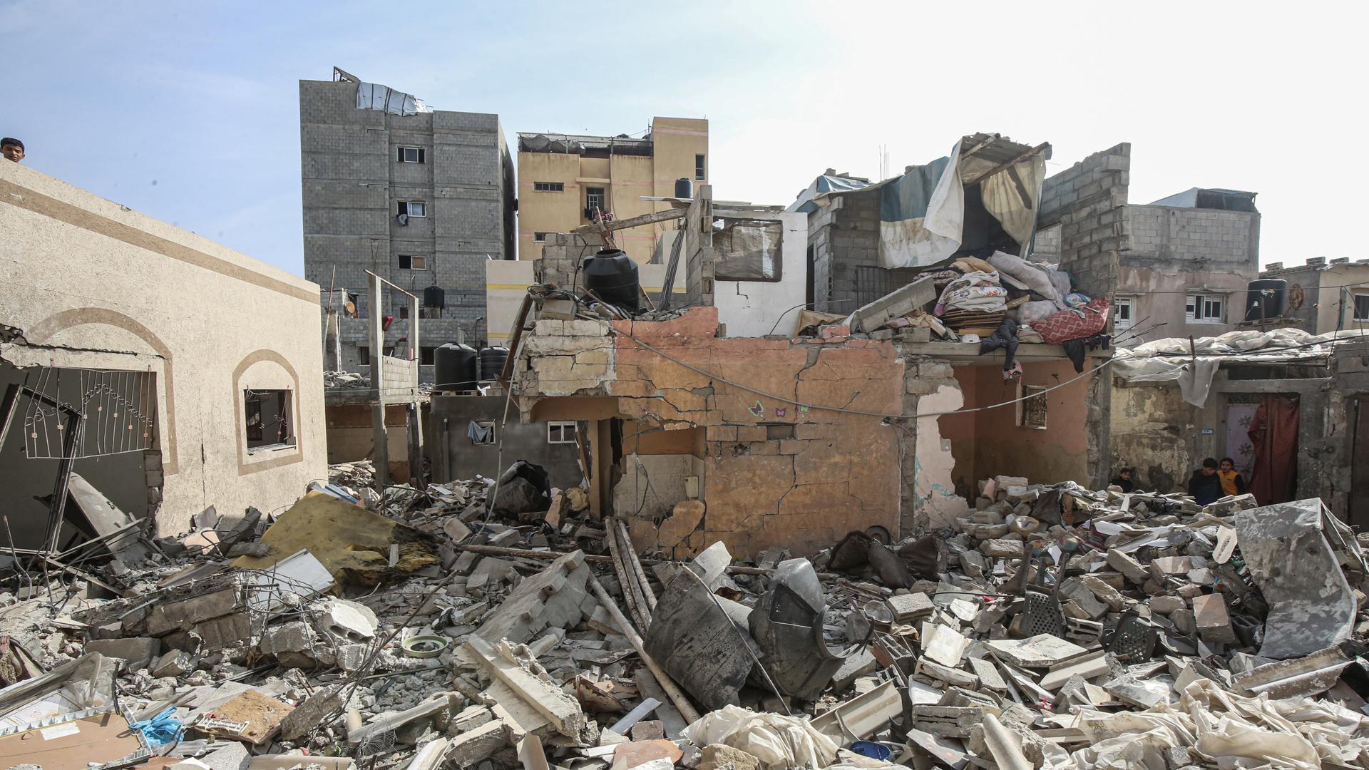 Edificios bombardeados en Gaza