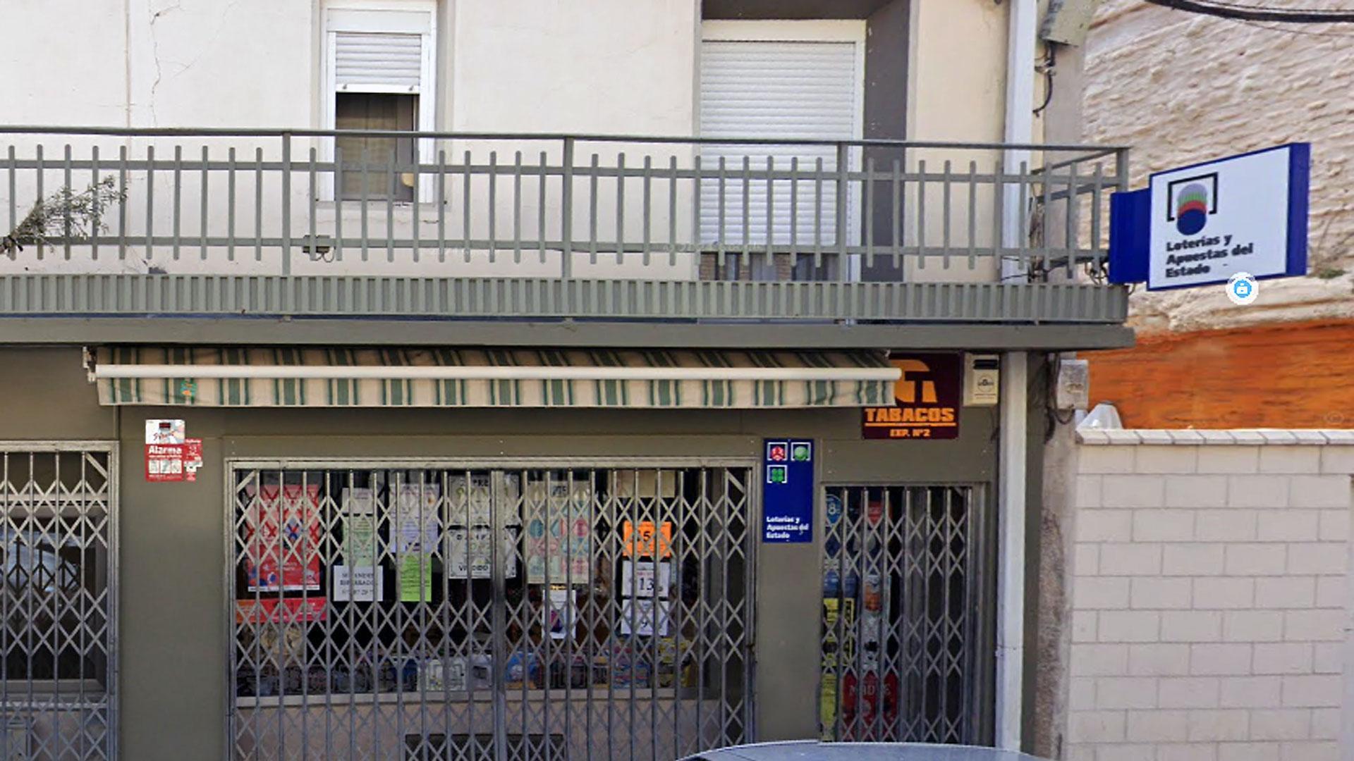 Administración de Lotería ubicada en la calle José María Ligues de Cintruénigo