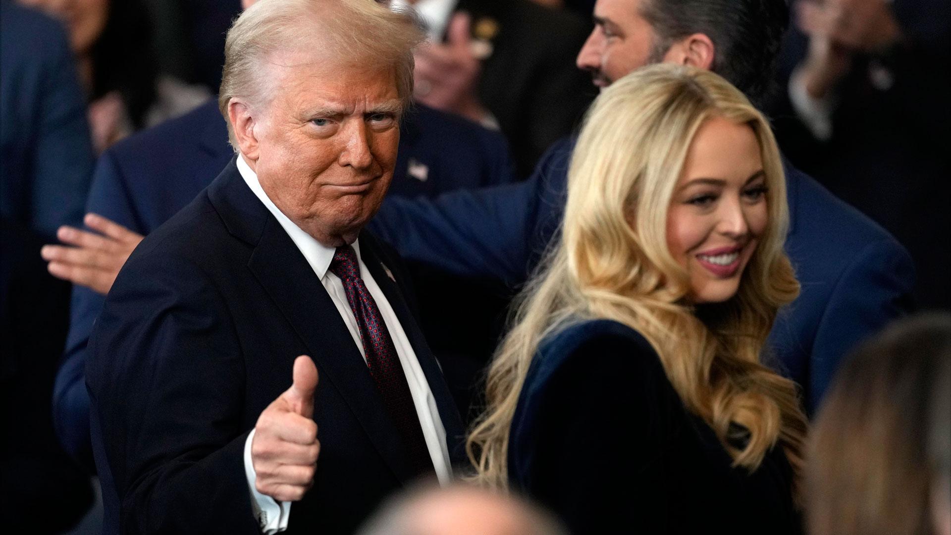 El presidente de Estados Unidos, Donald Trump, este lunes en su discurso inaugural