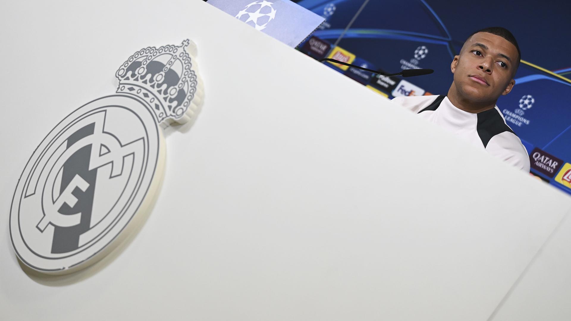 El delantero francés del Real Madrid, Kylian Mbappé, durante la rueda de prensa previa al choque de Champions 7