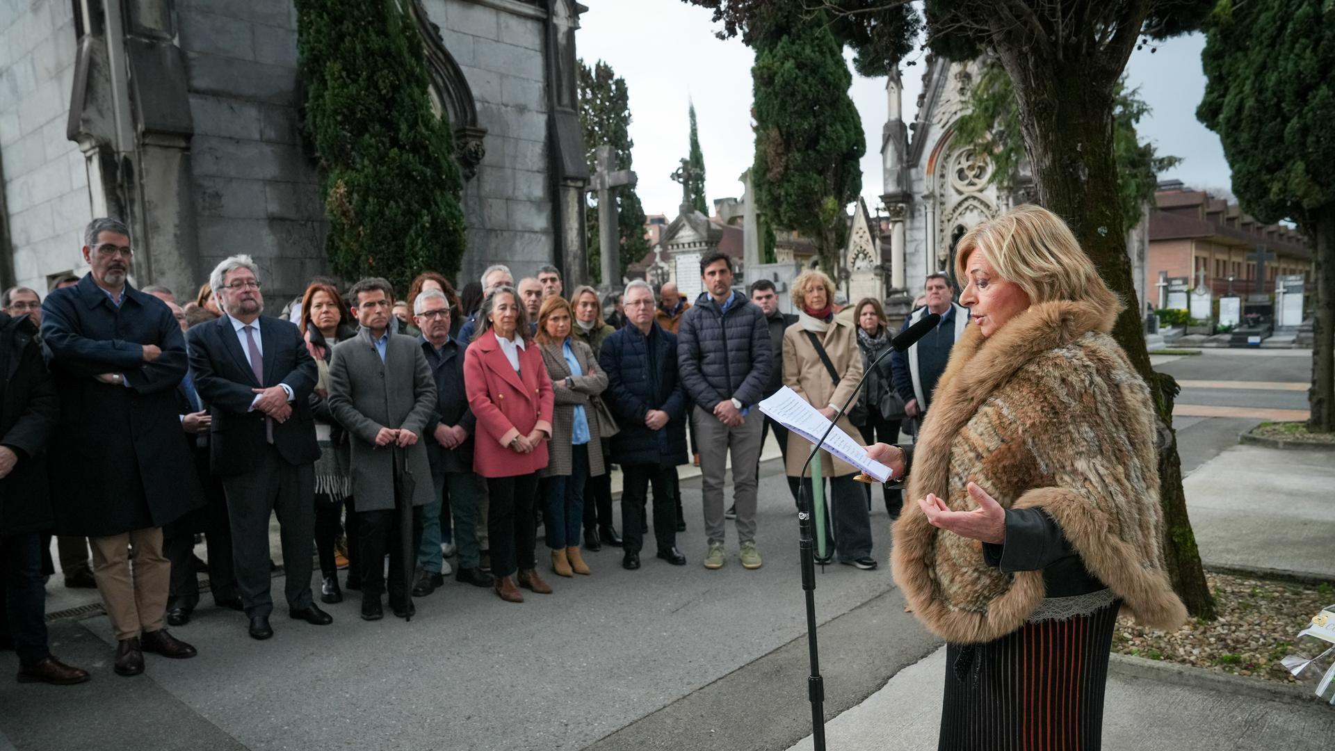 Consuelo Ordóñez, durante el homenaje en memoria de su hermano