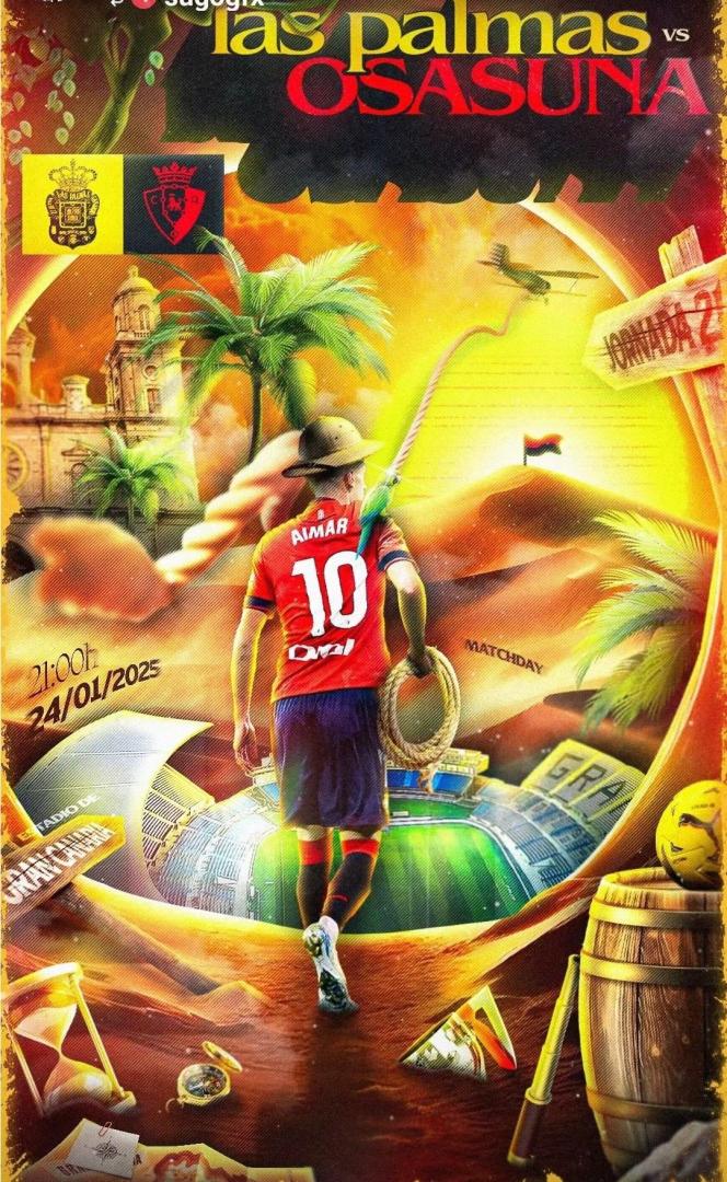 El 'edit' que publicó Aimar Oroz antes de Las Palmas-Osasuna