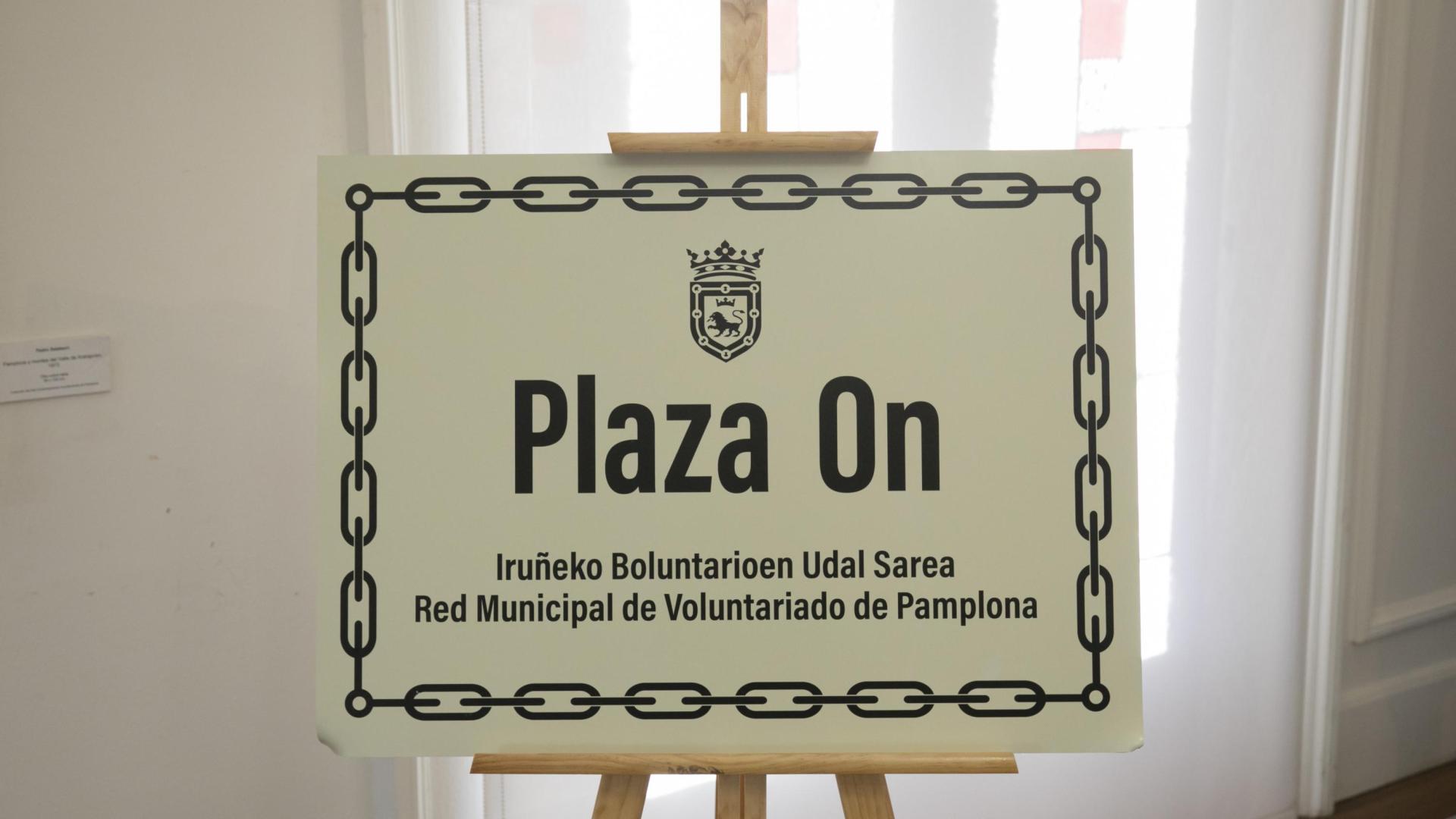 'Plaza On', nuevo nombre e imagen de marca del programa de voluntariado del Ayuntamiento de Pamplona
