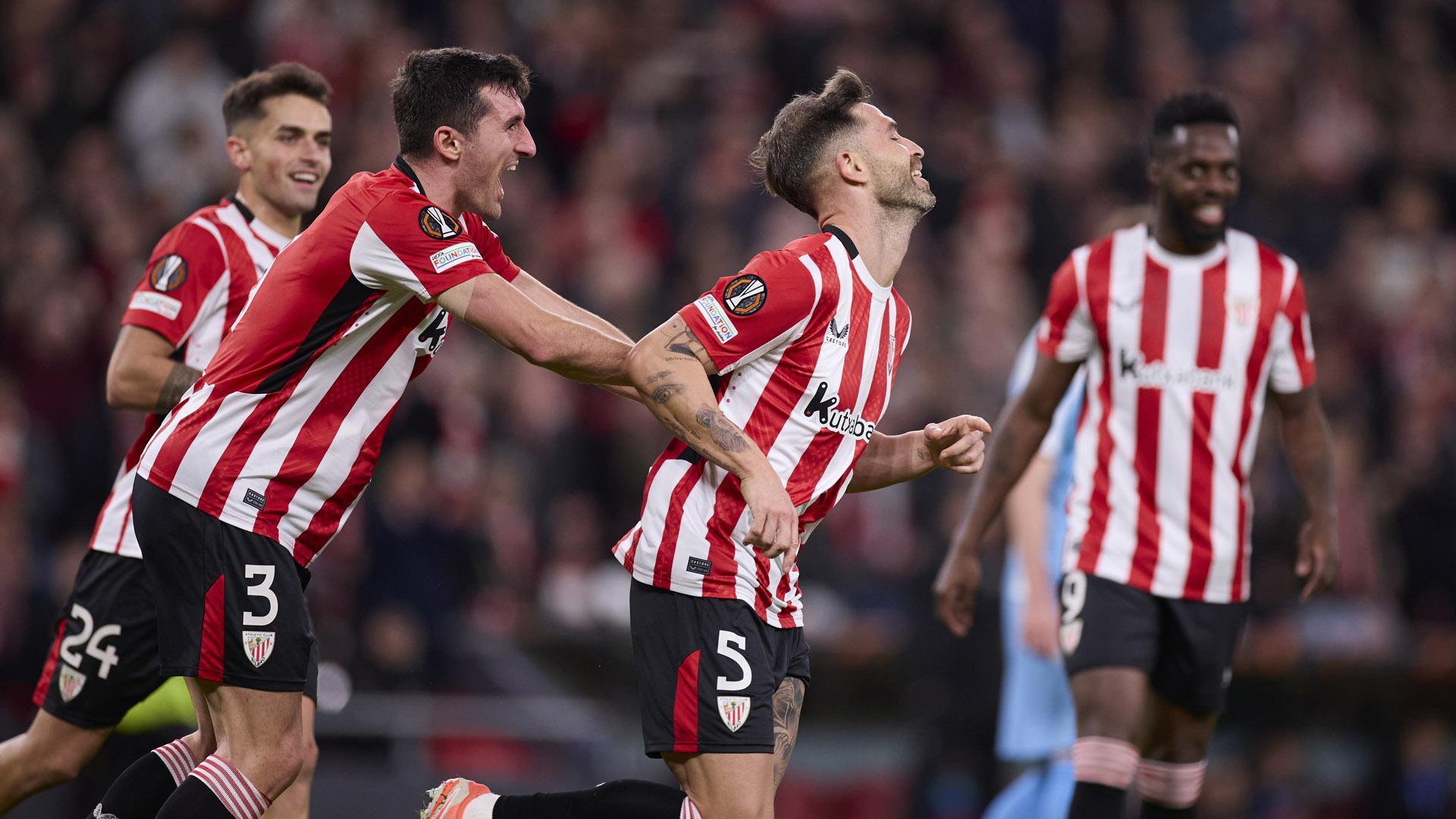 Celebración de un gol del Athletic