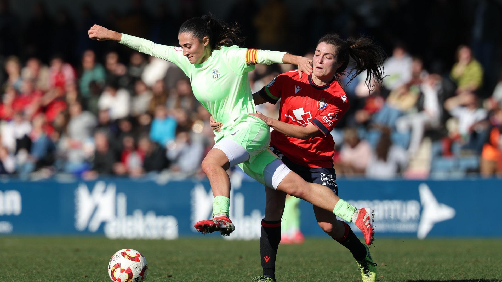 Imagen del partido entre Osasuna Femenino-Barcelona B