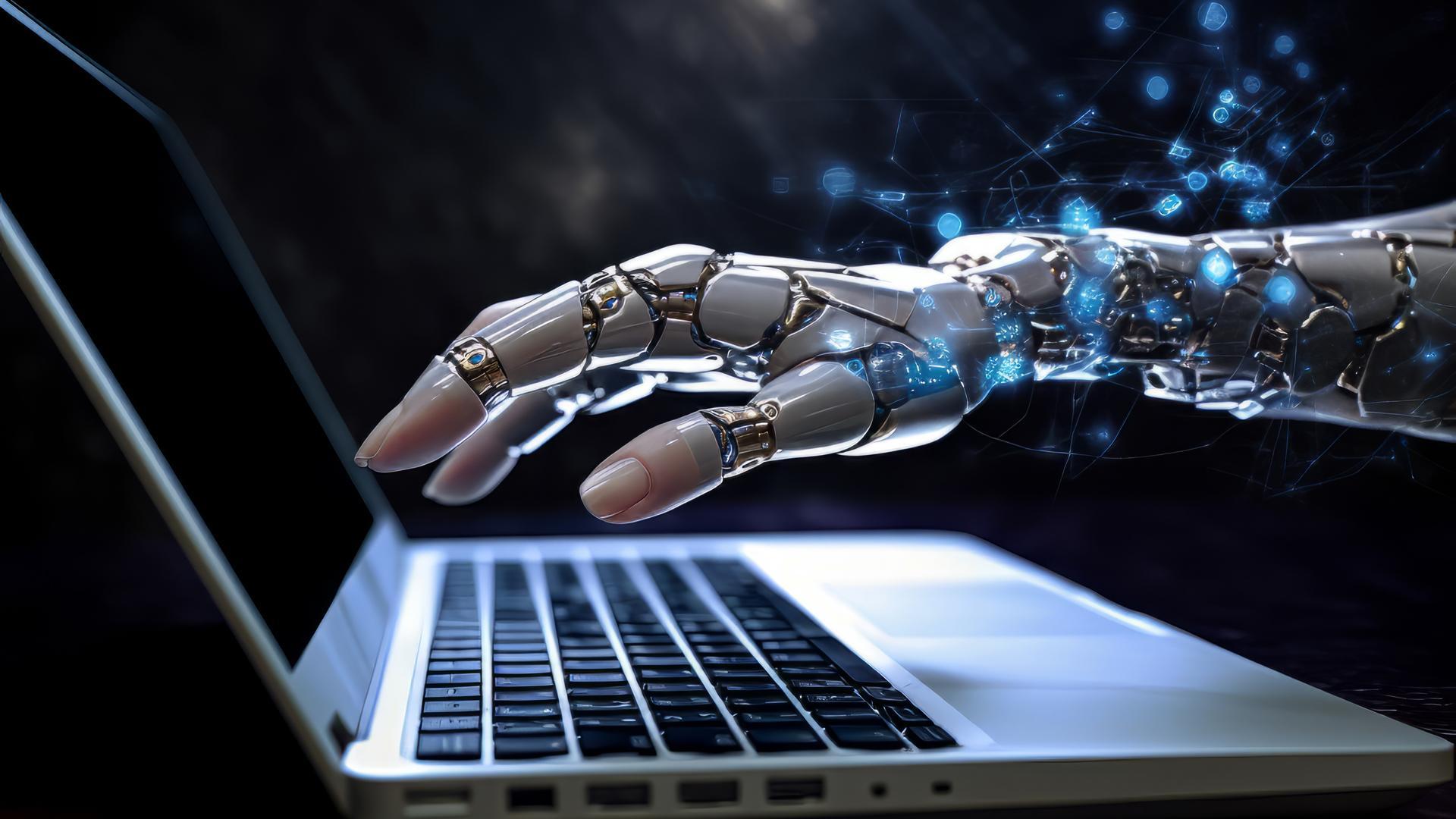Mano futurista generada por una IA