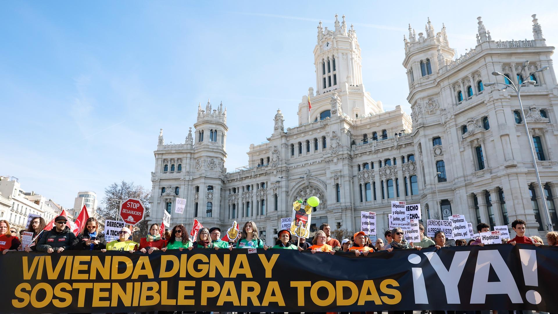 Marcha convocada por Hábitat24 este domingo en Madrid para reclamar una vivienda digna y sostenible