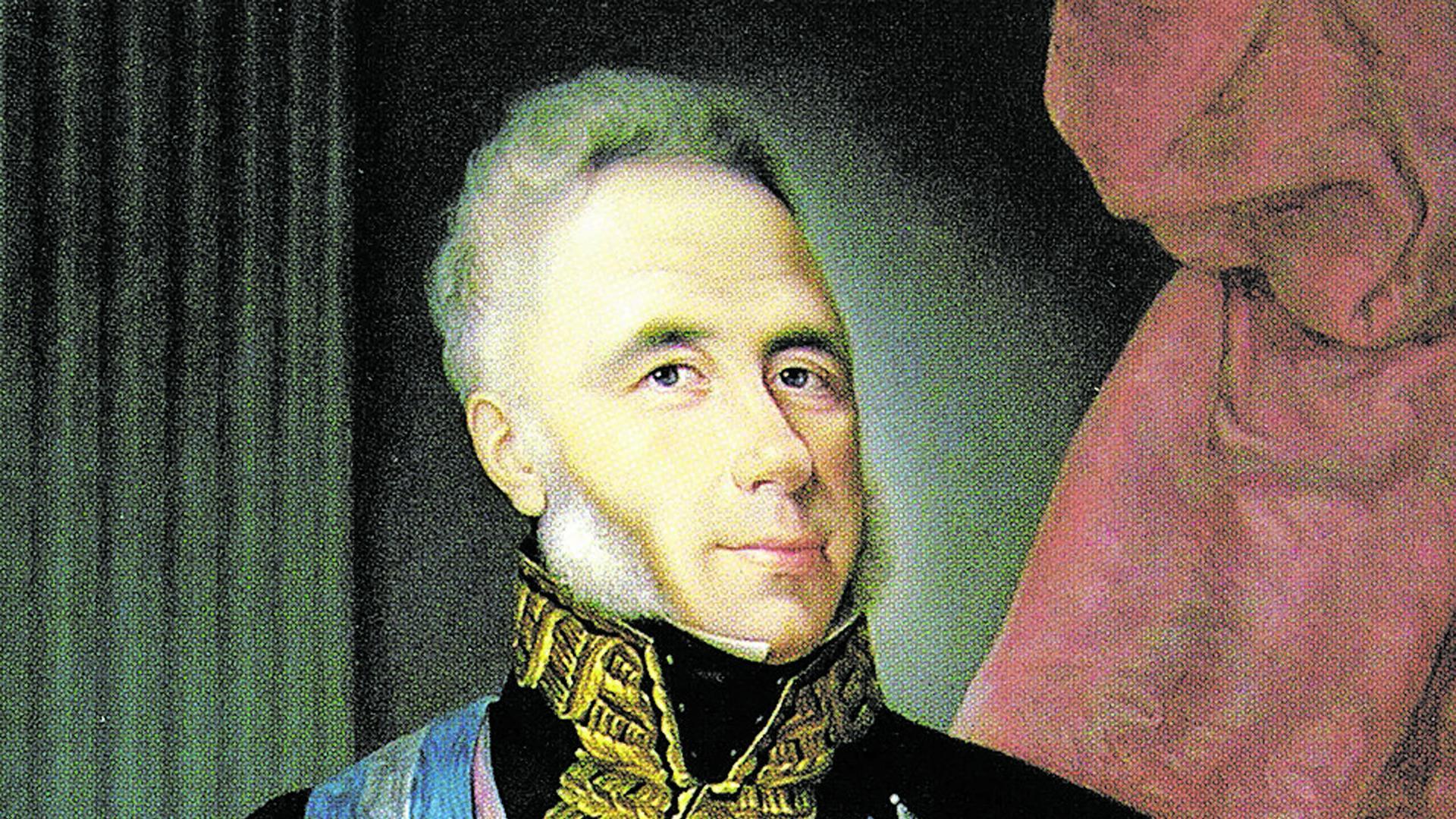 Retrato de Francisco Espoz y Mina con uniforme de teniente general, obra de José Vallespín y Aibar (1858), en el Palacio de Navarra. Donación de su viuda a la Diputación de Navarra