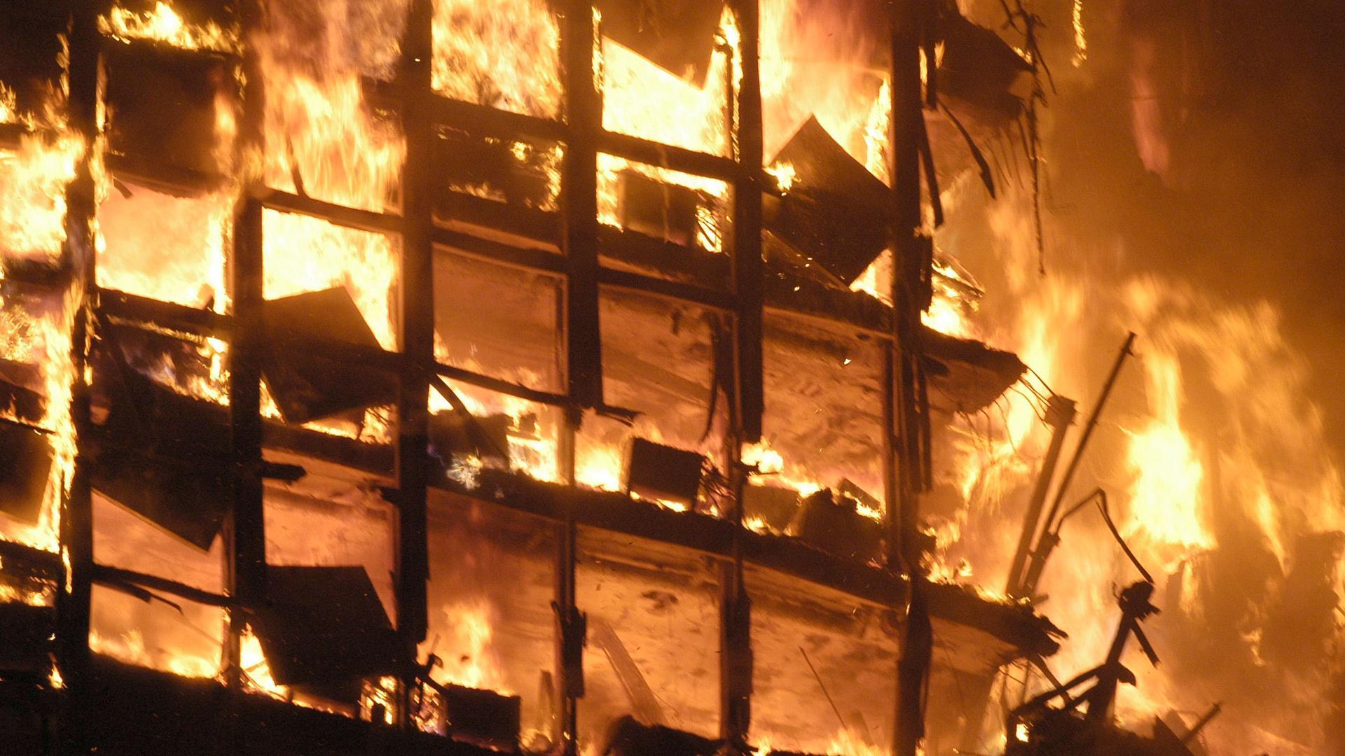 Incendio en el edificio Windsor de Madrid