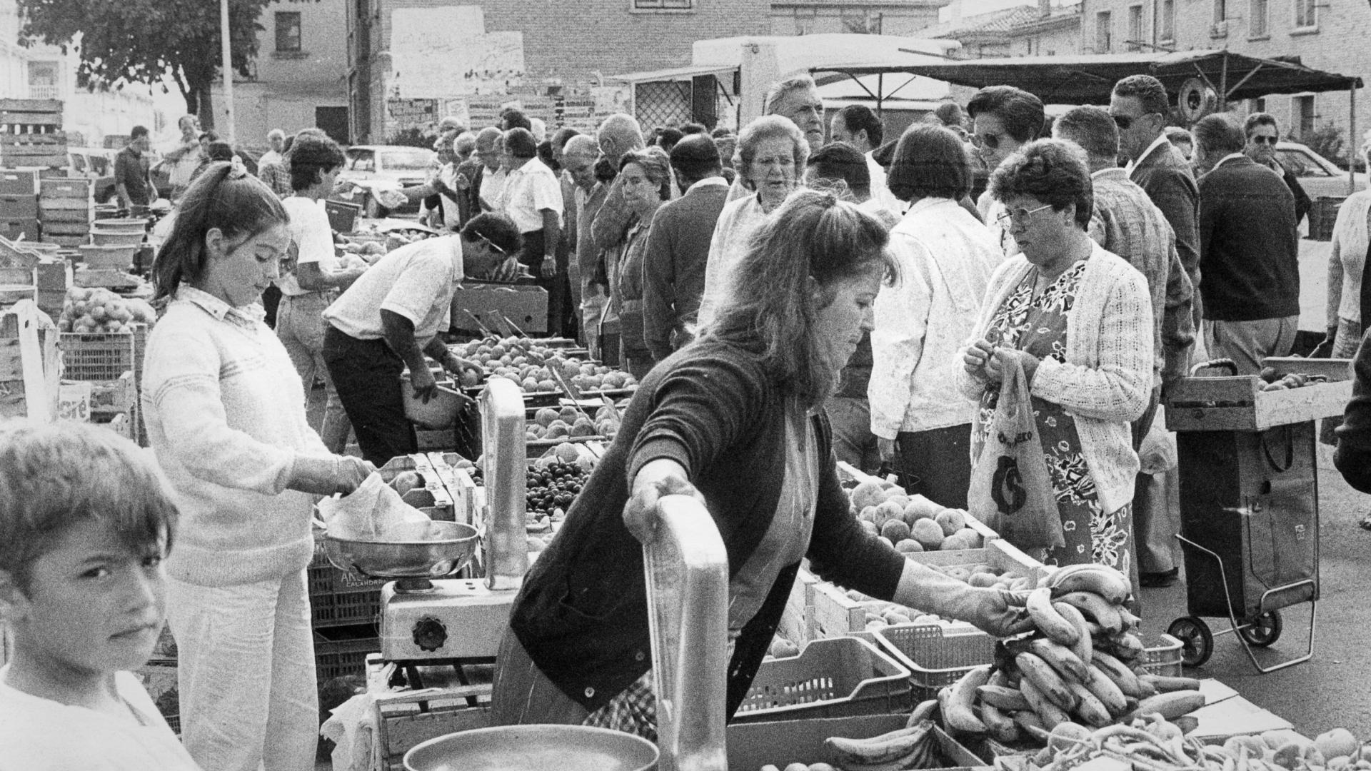 Foto del tradicional rastro que se celebraba en el barrio