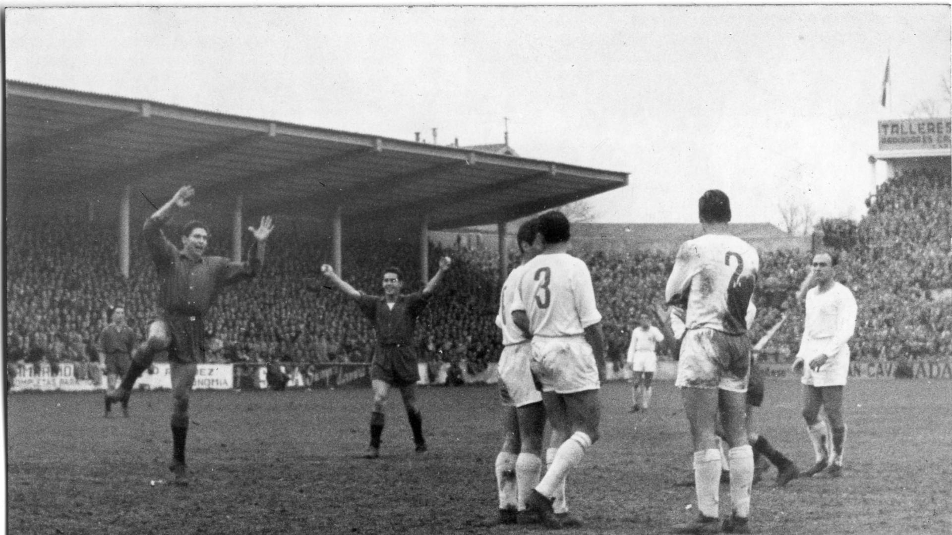 En la 1957-58 Osasuna ganó por primera vez a Barça y Madrid en casa en la misma temporada