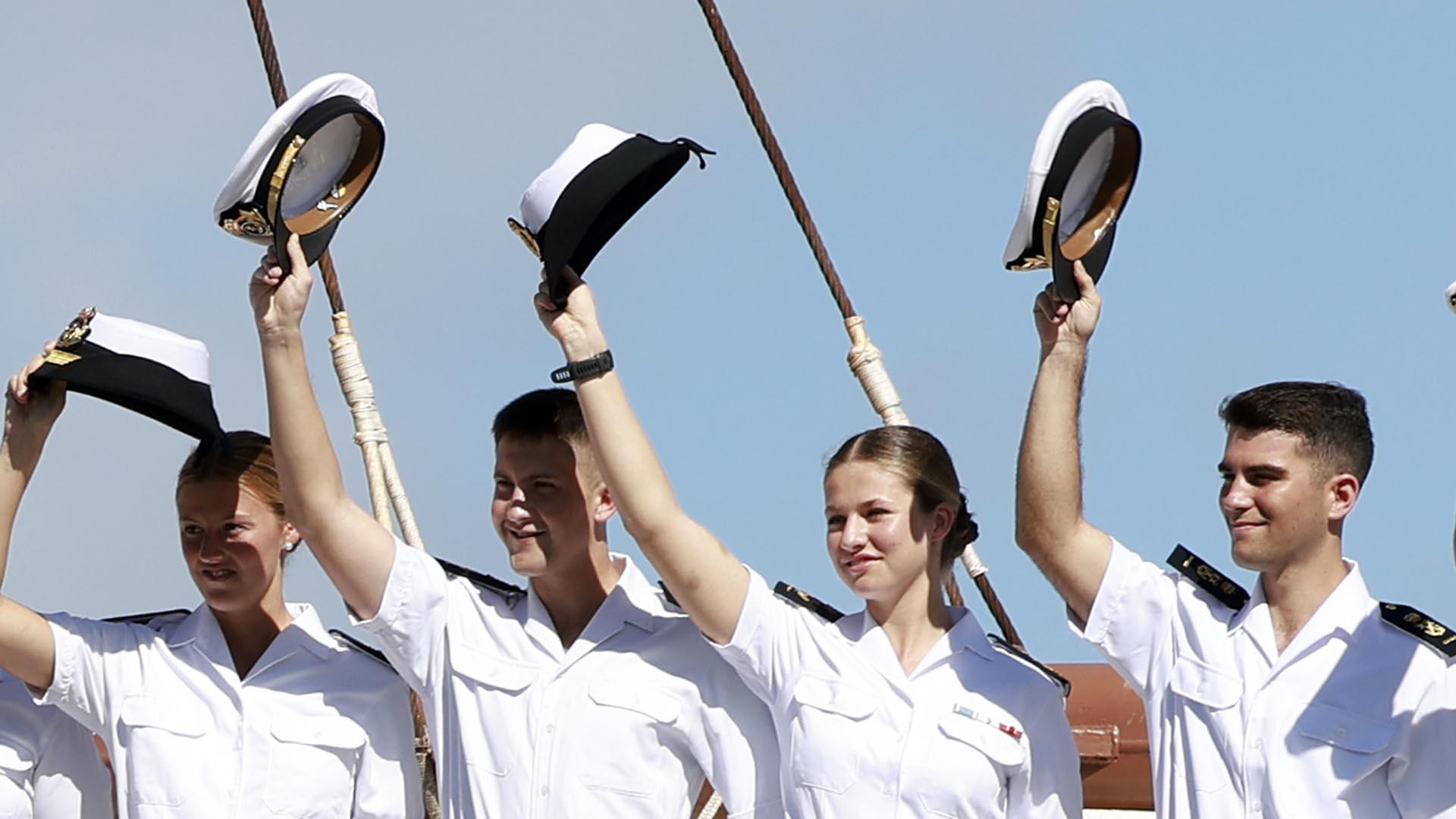 La princesa Leonor ha llegado a Salvador de Bahía con el buque 'Juan Sebastián Elcano'.