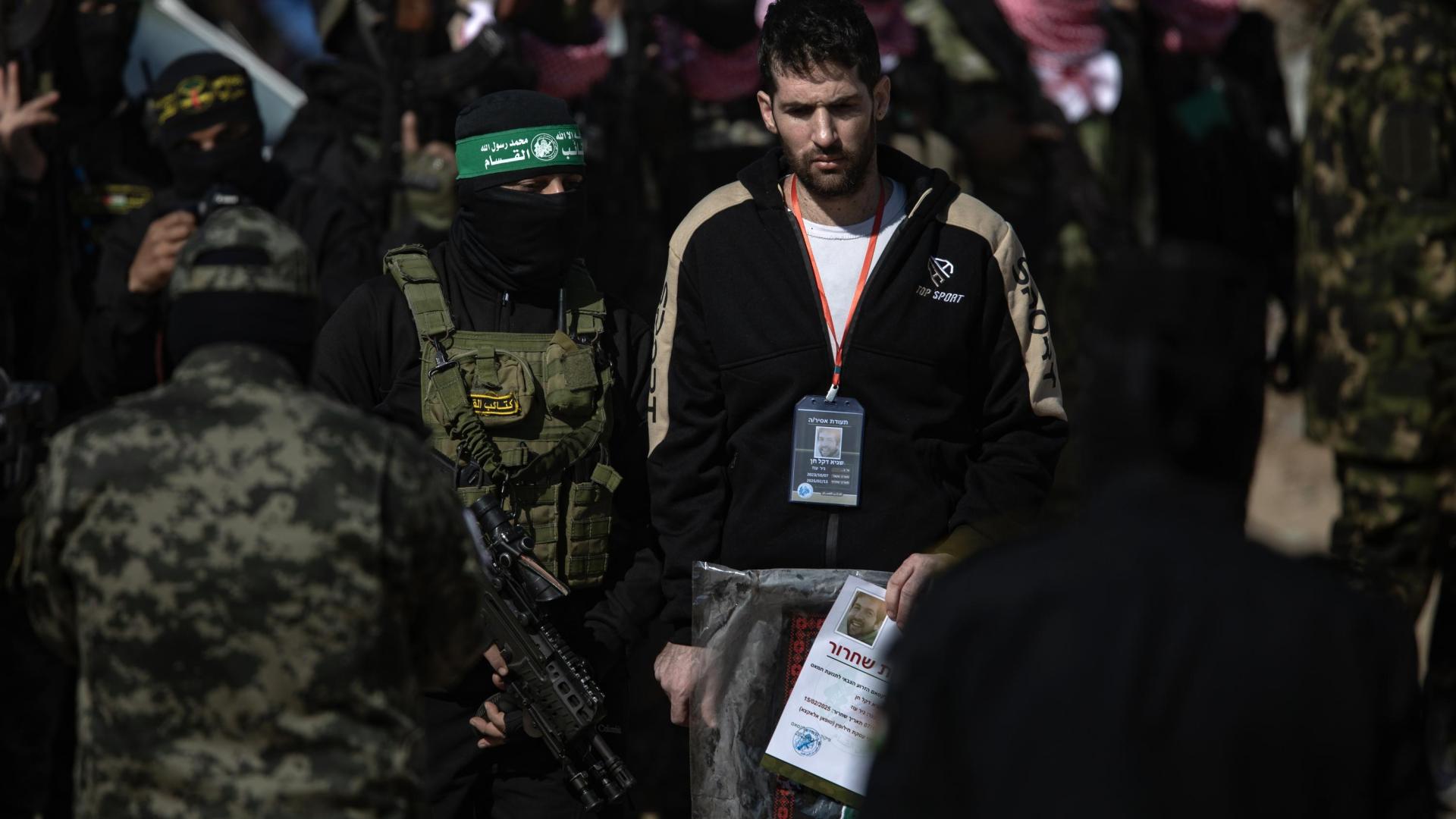 Dekel Chen, uno de los rehenes liberados por Hamas en Khan Yunis, al sur de Gaza