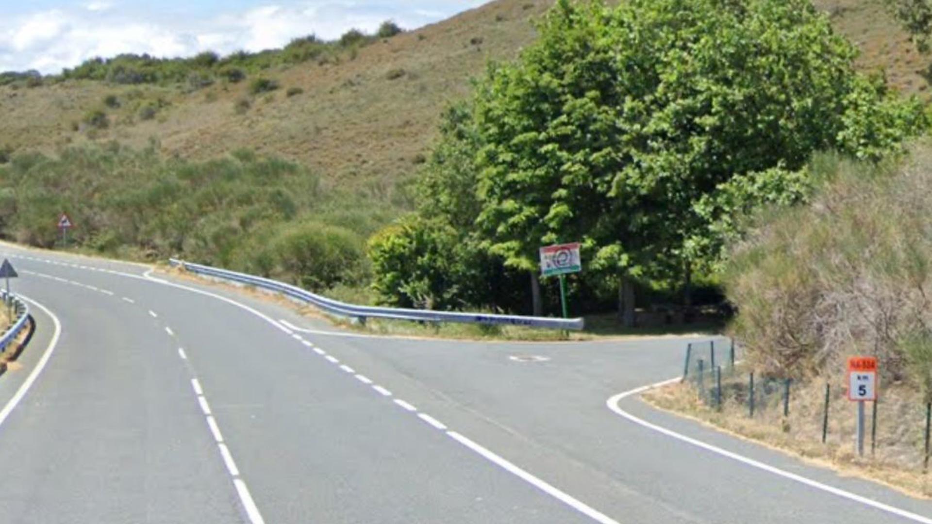 La caída del motorista en Aibar ha ocurrido en el punto kilométrico 5 de la NA-534