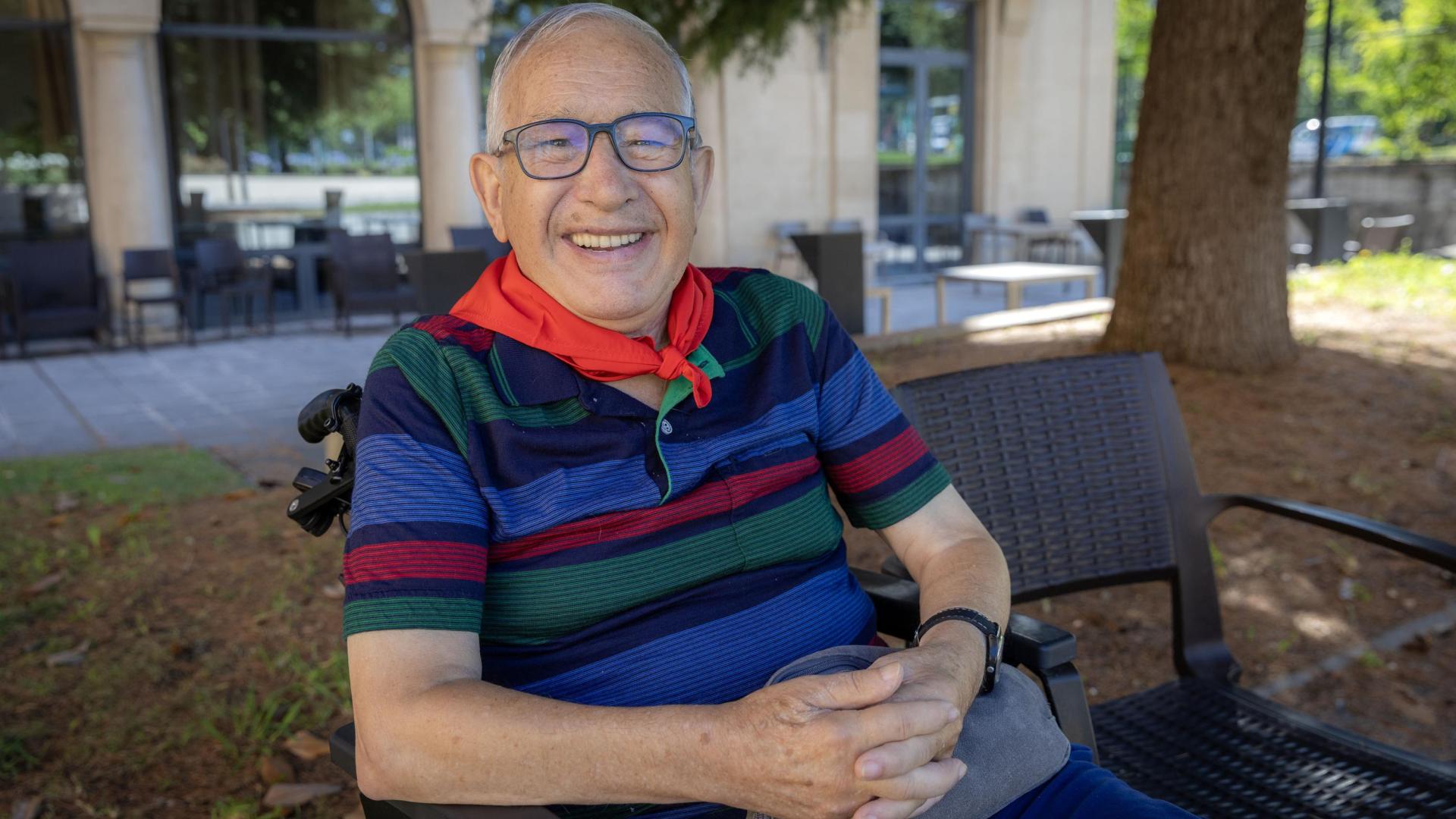 Eugenio Salinas, retratado el 3 de julio de 2024, a pocos días de sus últimos Sanfermines.