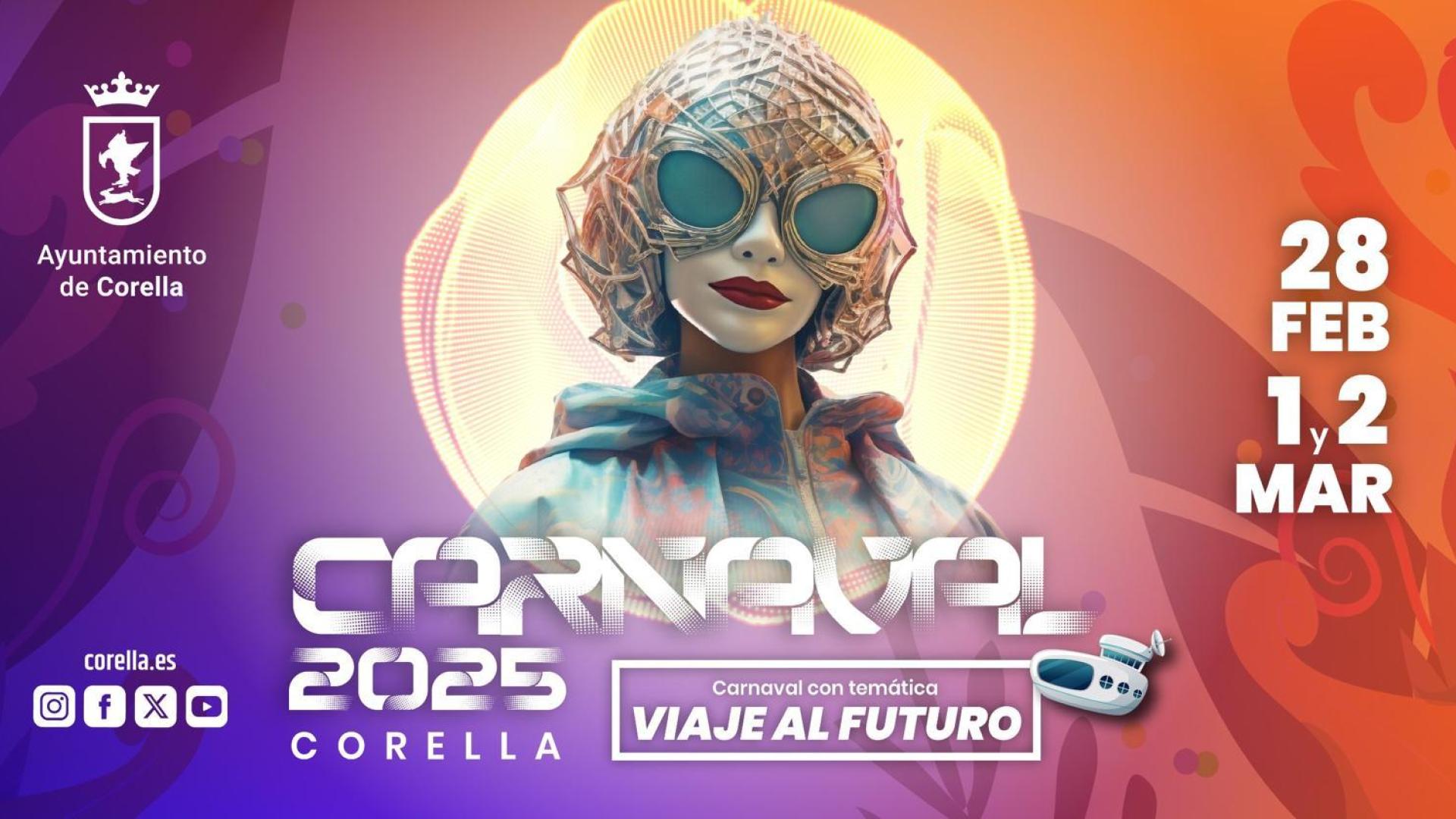 El cartel de los Carnavales de Corella de este 2025.