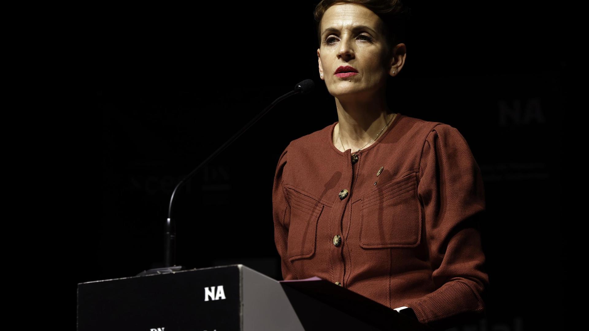 La presidenta María Chivite, en el acto del viernes
