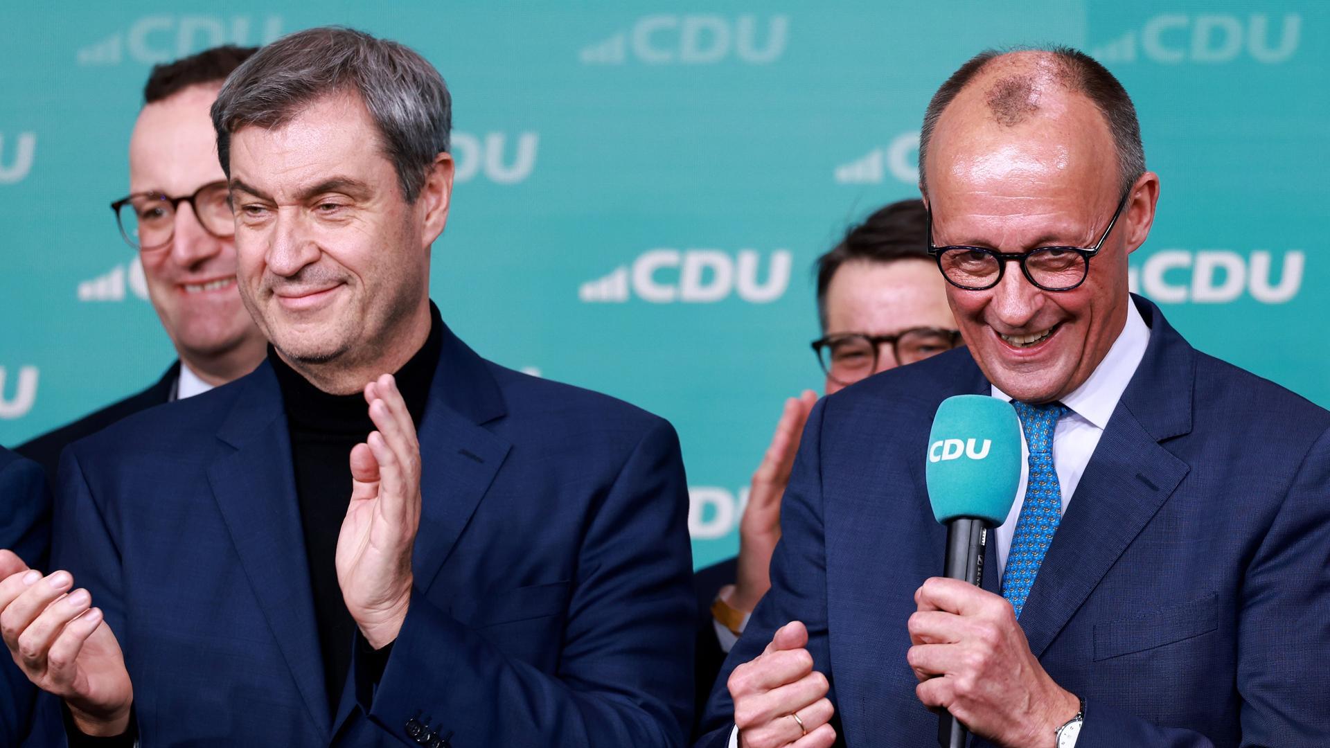 Markus Soeder y Friedrich Merz