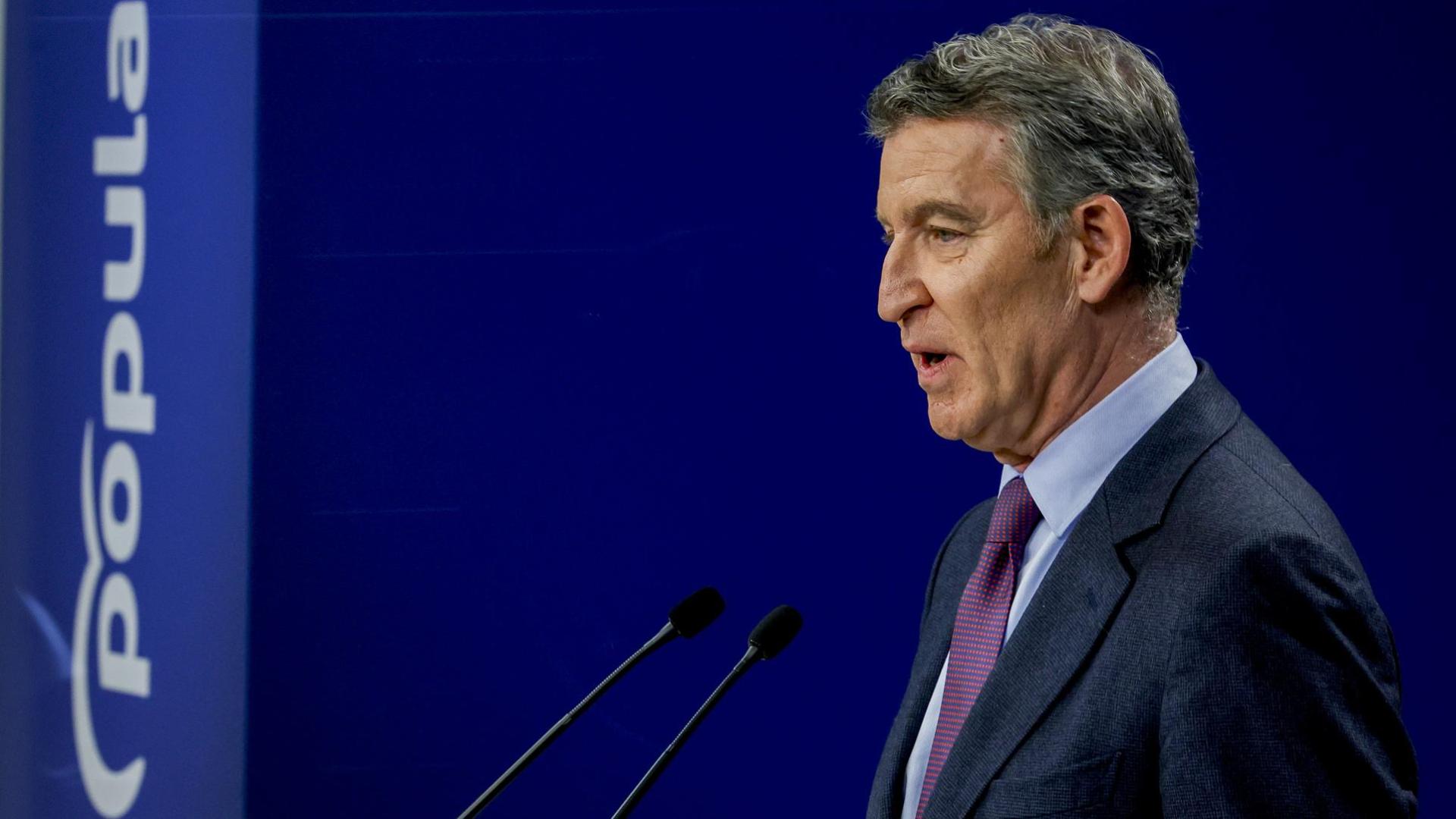 El líder del PP, Alberto Núñez Feijóo