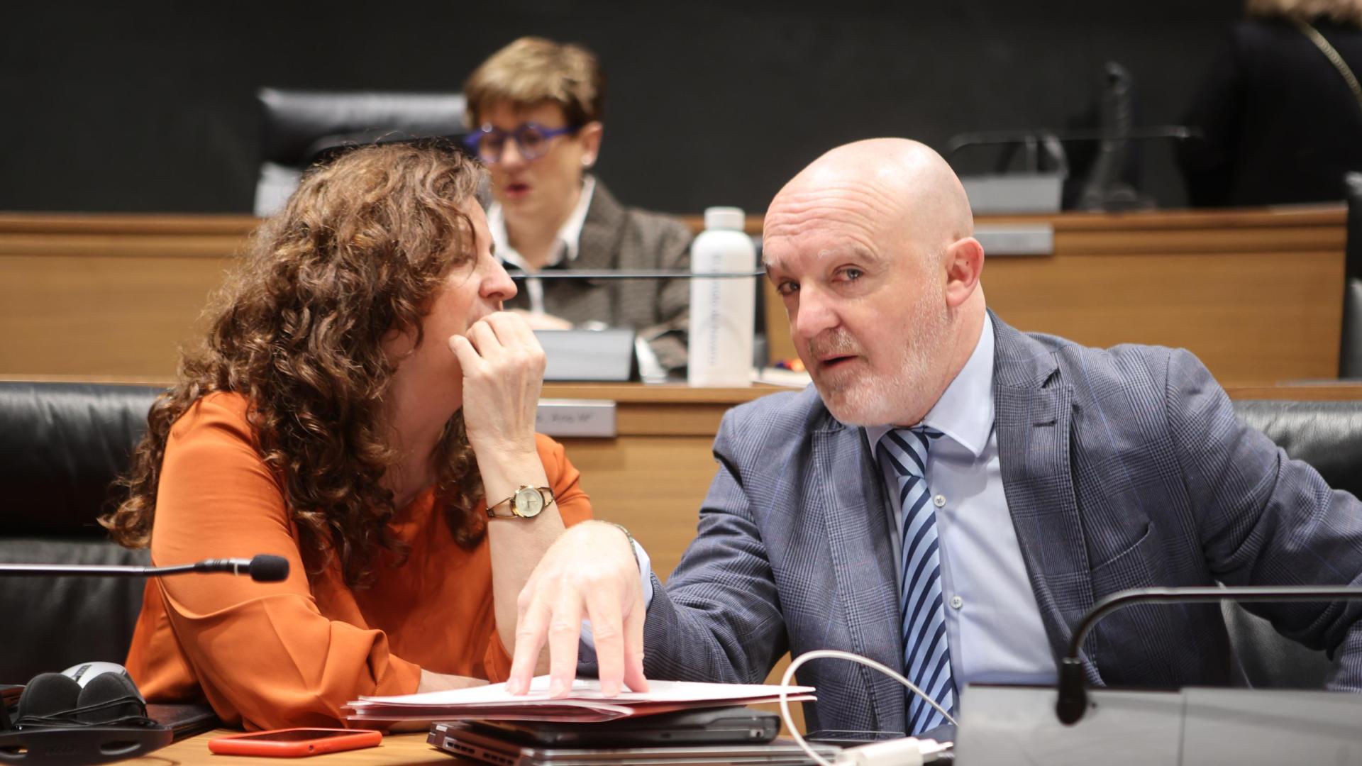 Javier Esparza (UPN), al inicio del pleno del Parlamento de Navarra este jueves