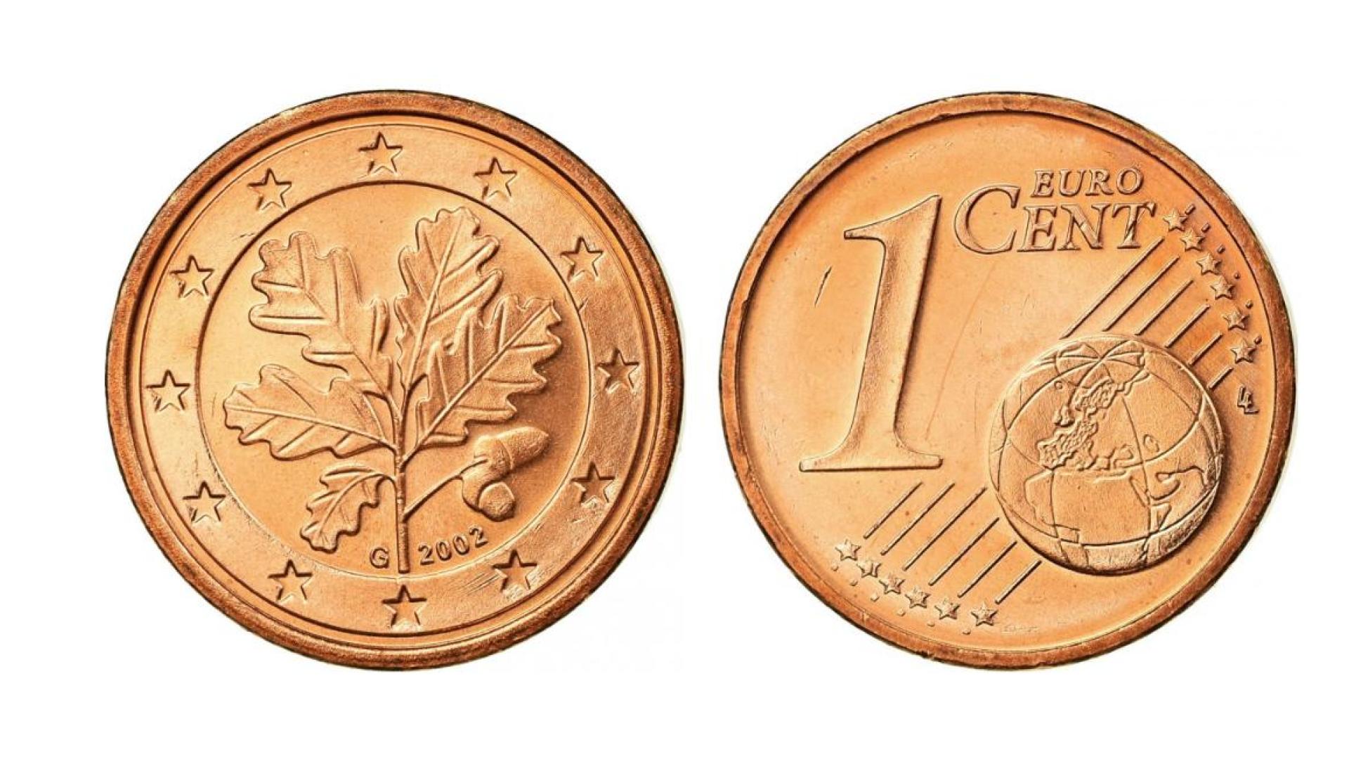 Cara nacional y común de la moneda de 1 céntimo alemana