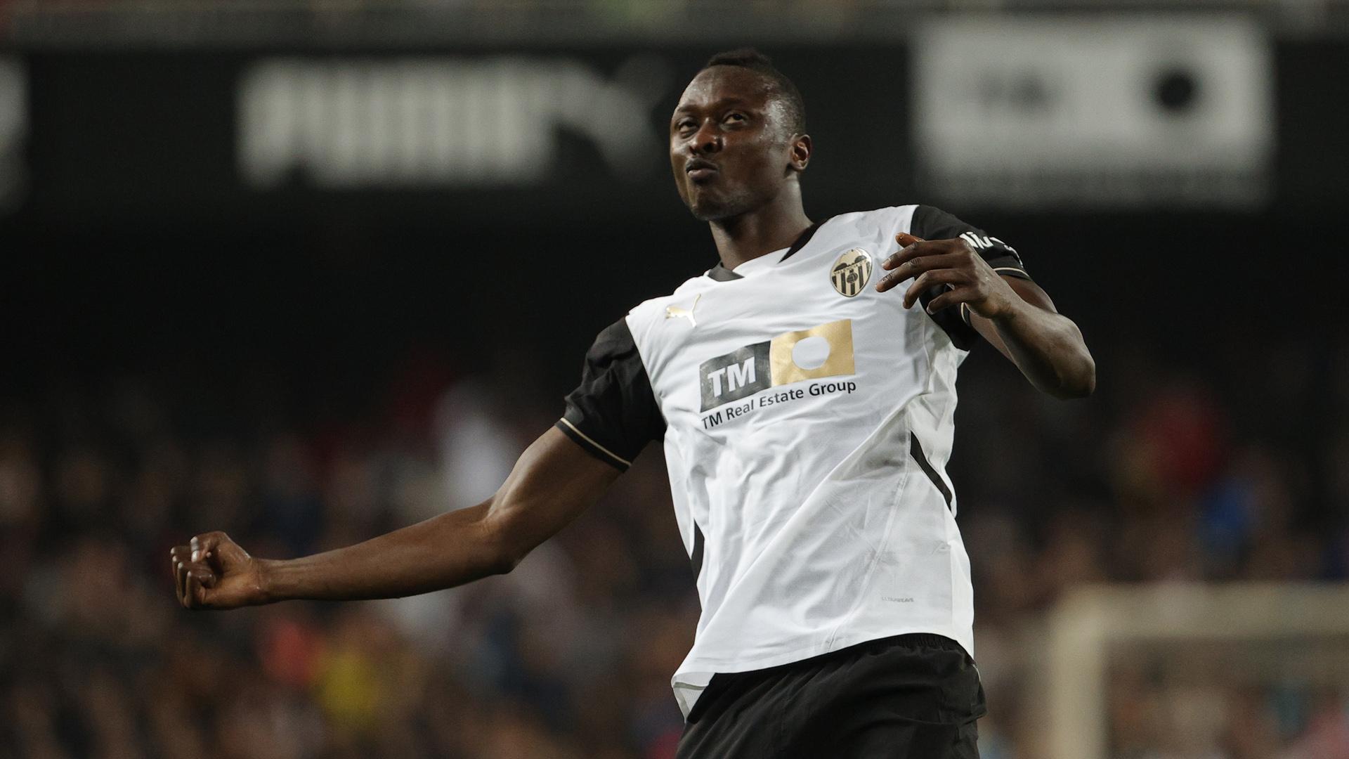Sadiq celebra el segundo gol del Valencia