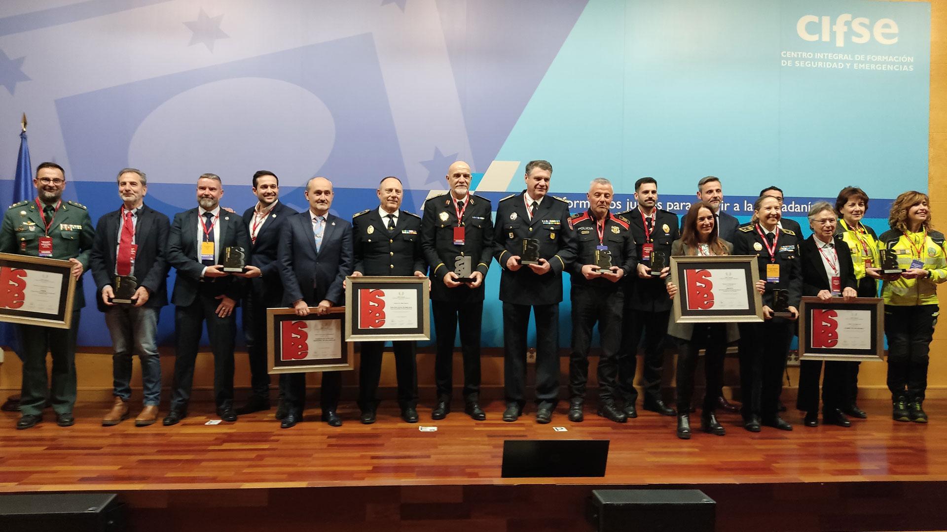 Foto de los premiados en el Congreso de Seguridad Local