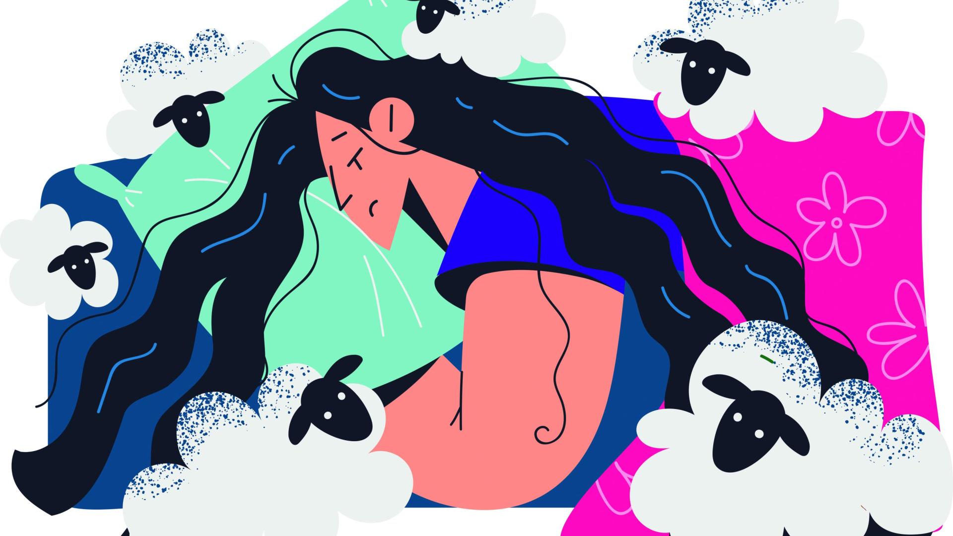 Imagen de una chica con problemas de sueño