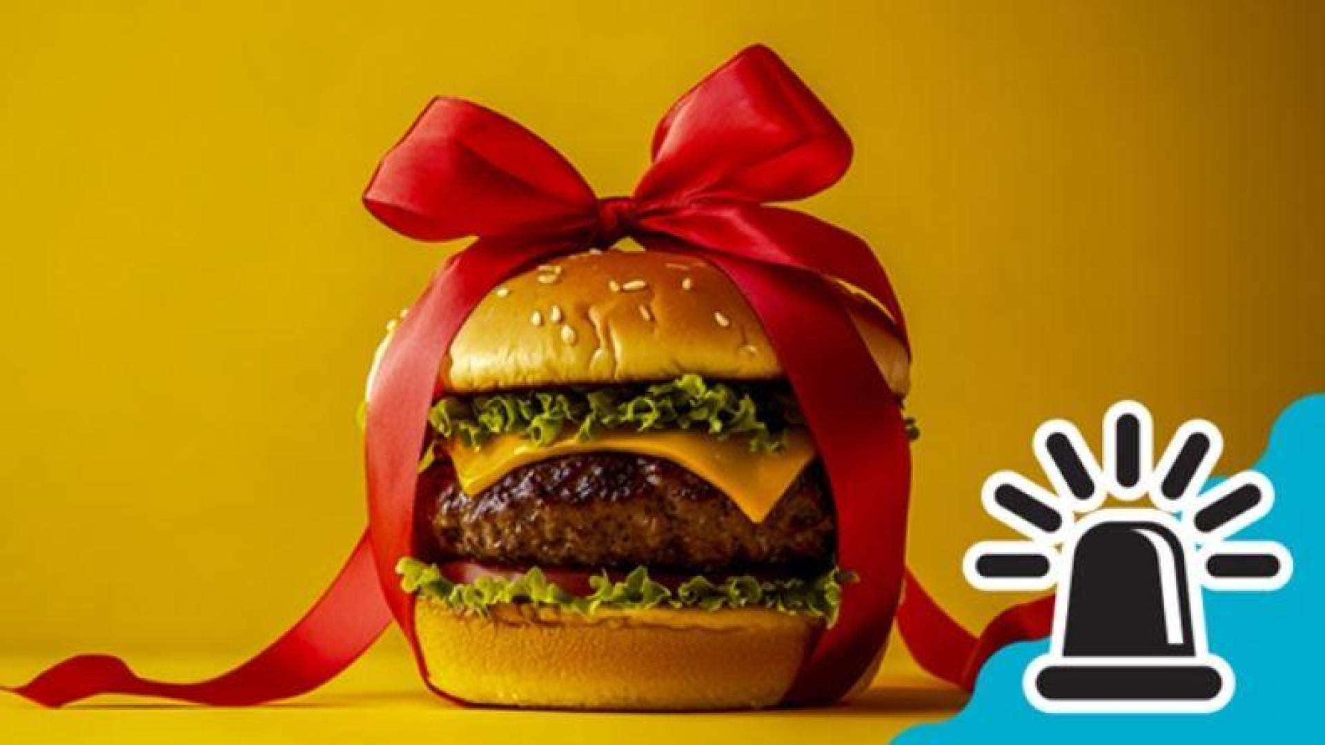 Imagen ilustrativa de una hamburguesa de regalo