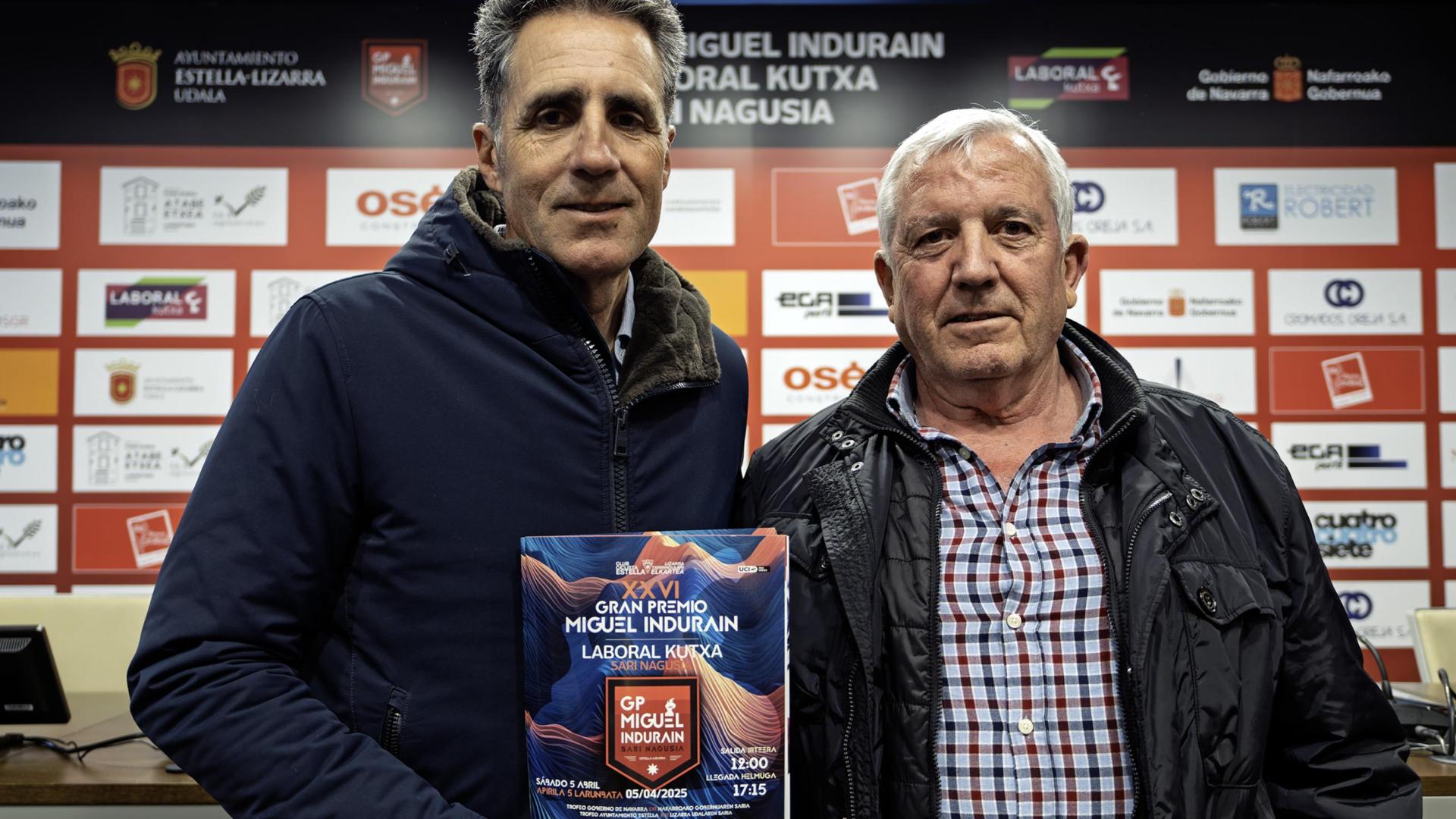 Miguel Induráin, junto con José Ignacio Armijo.