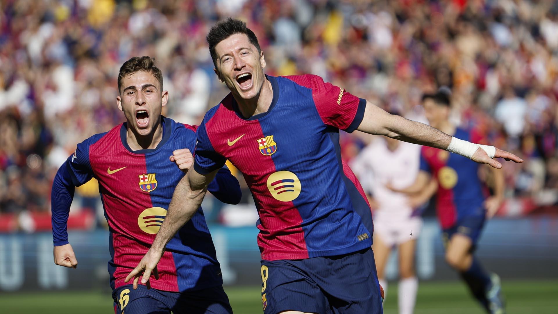 Lewandowski, protagonista de un doblete ante el Girona