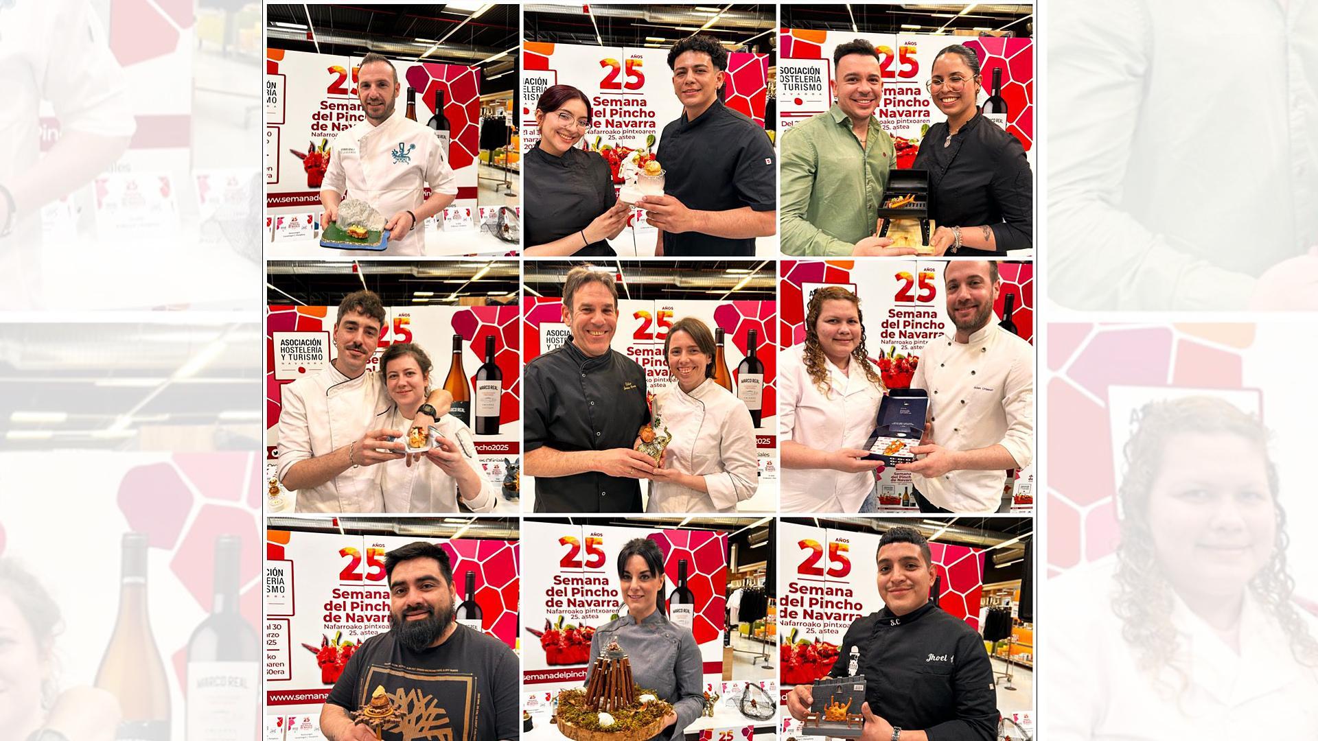 Los nueve finalistas de la 25 Semana del Pincho de Navarra /
